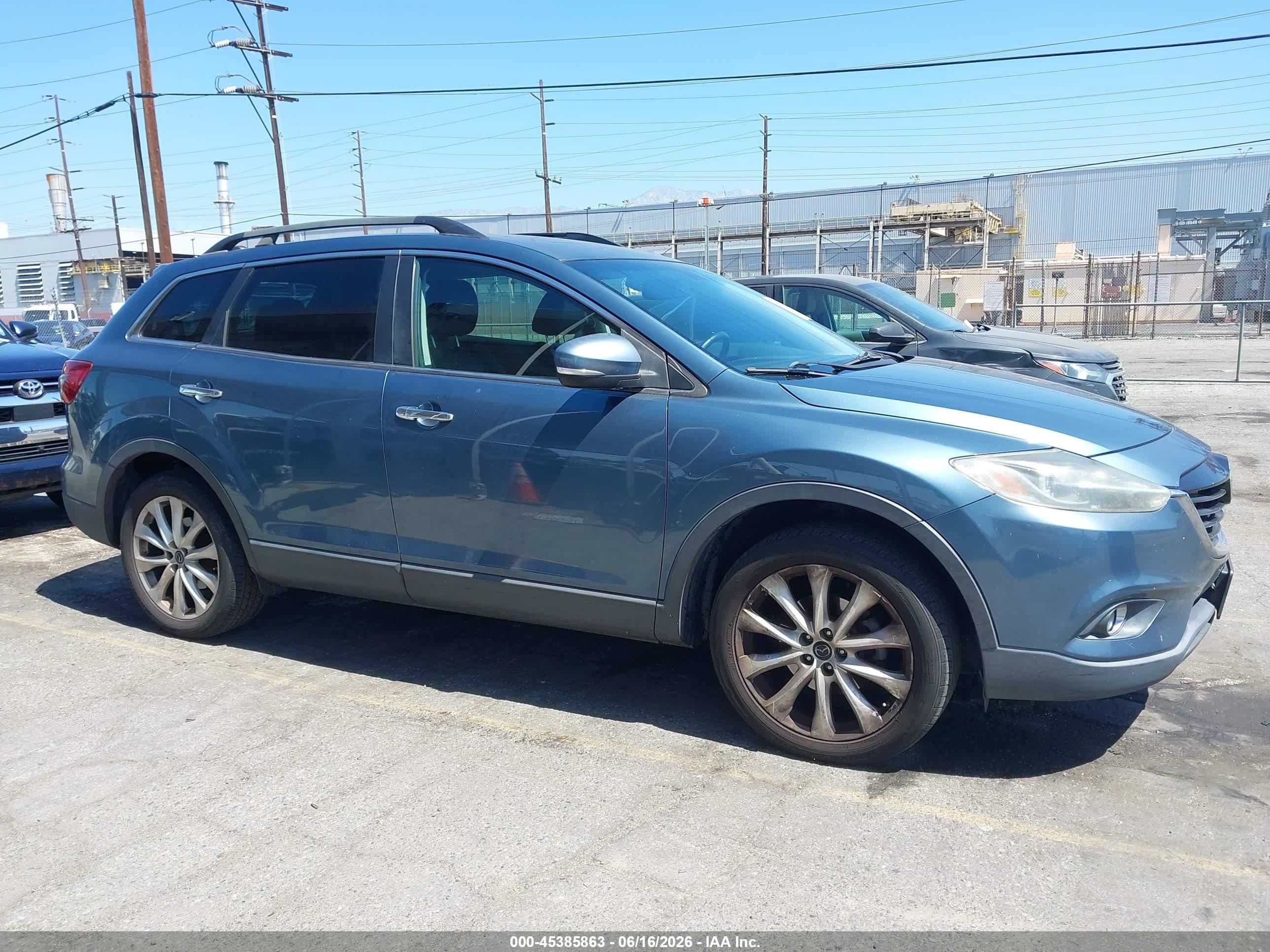 2014 Mazda Cx-9 Grand Touring Blue vin: JM3TB2DVXE0442971