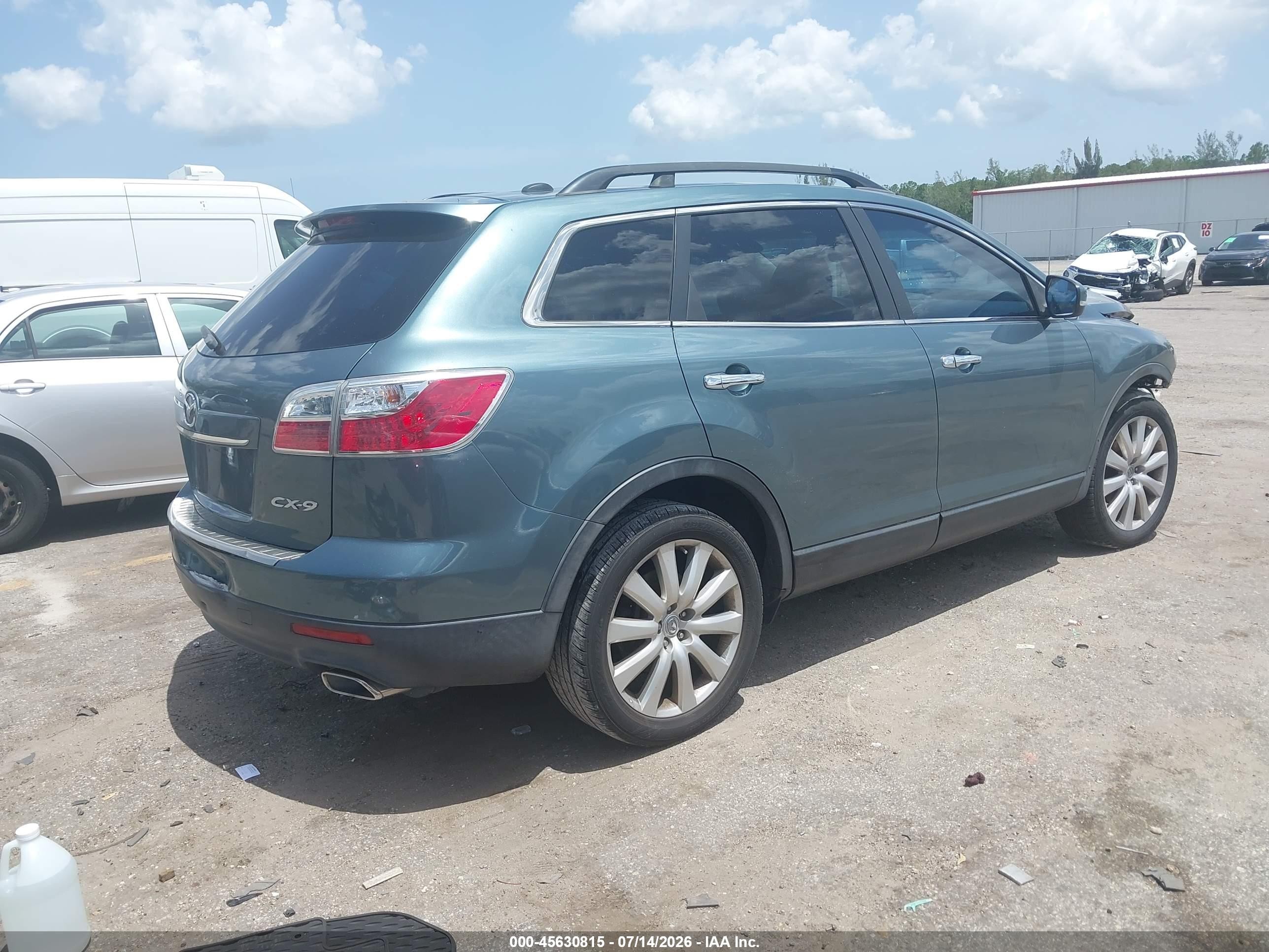 2010 Mazda Cx-9 Grand Touring Blue vin: JM3TB2MA0A0214033