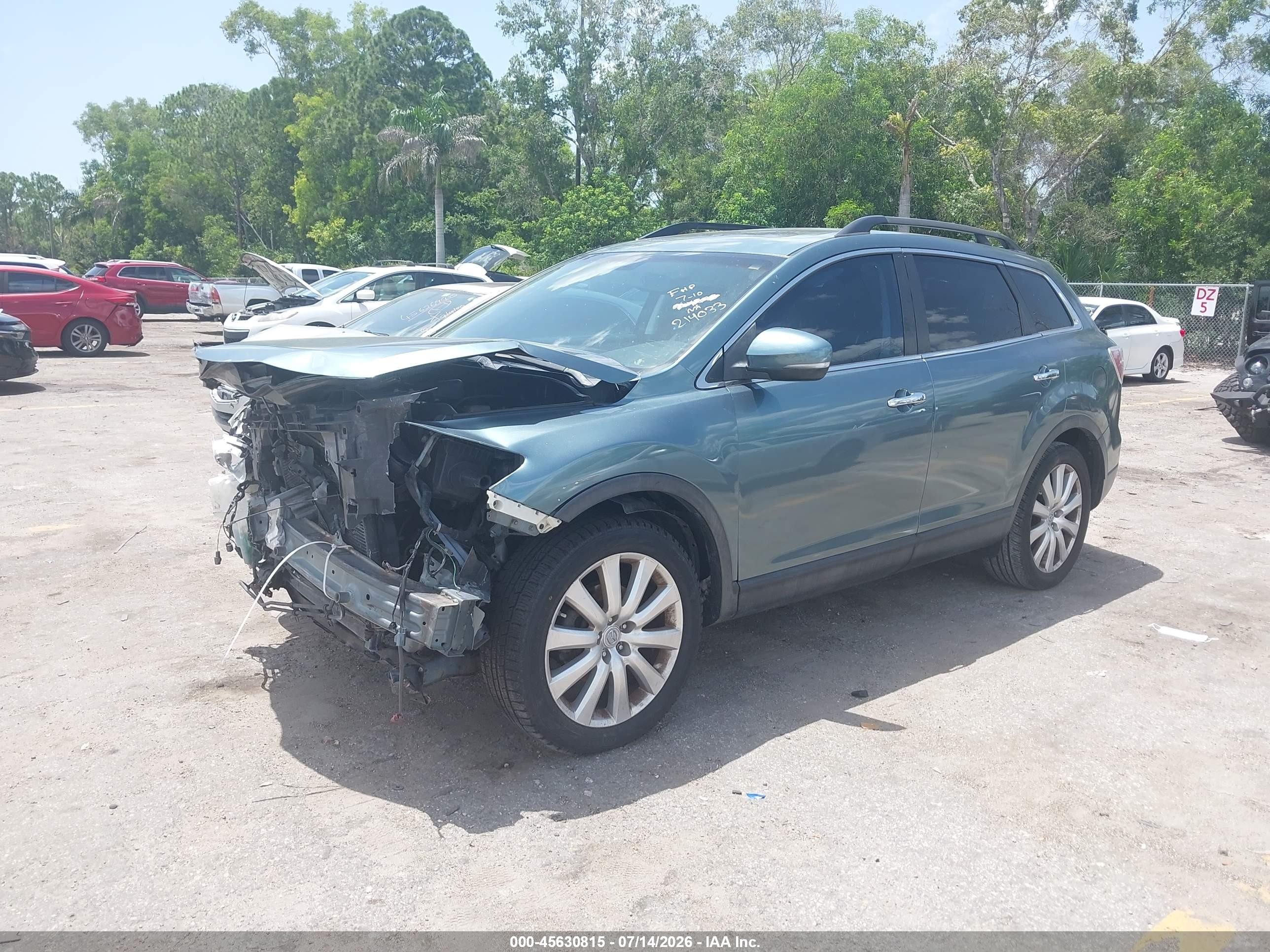 2010 Mazda Cx-9 Grand Touring Blue vin: JM3TB2MA0A0214033