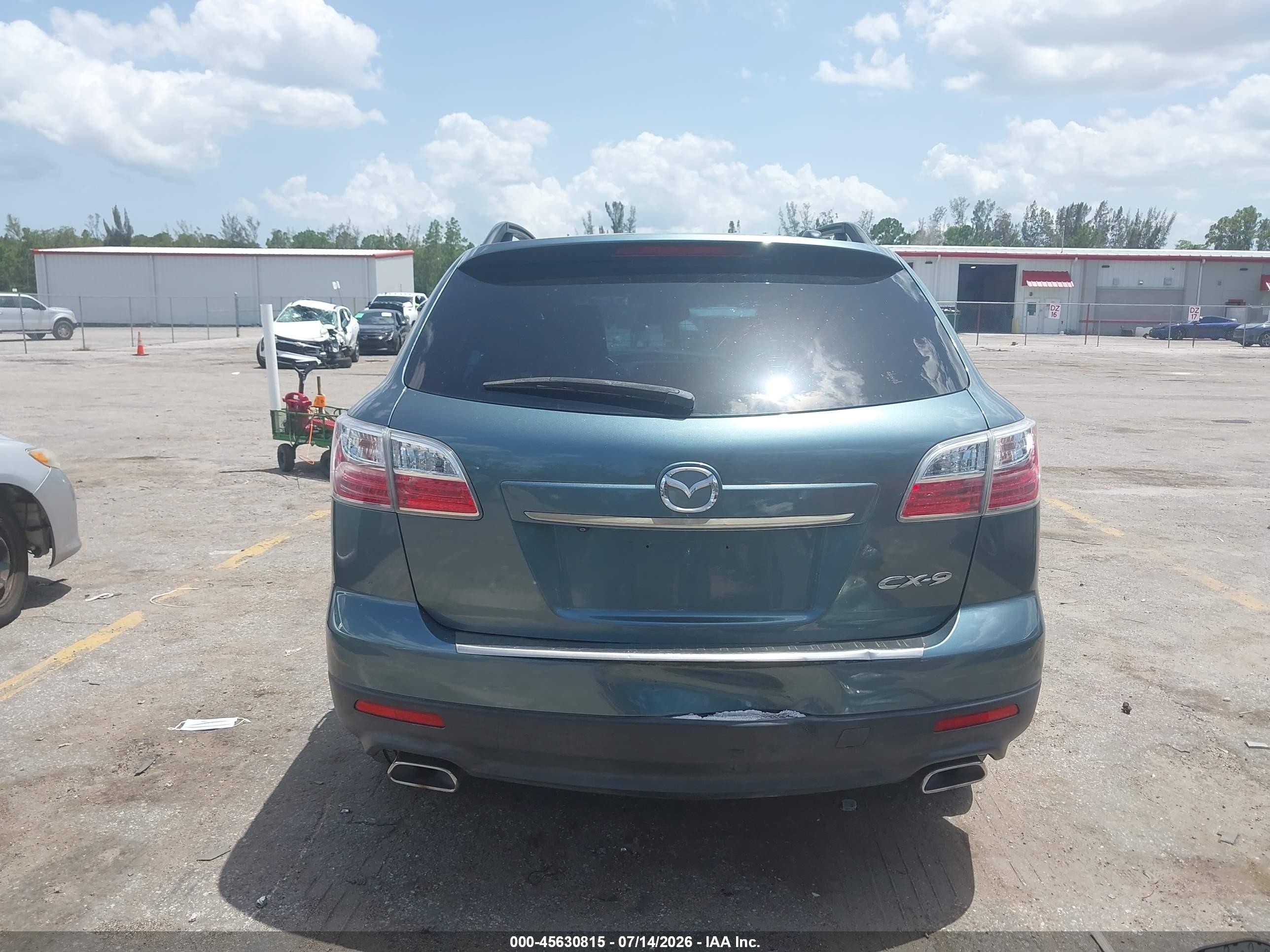 2010 Mazda Cx-9 Grand Touring Blue vin: JM3TB2MA0A0214033