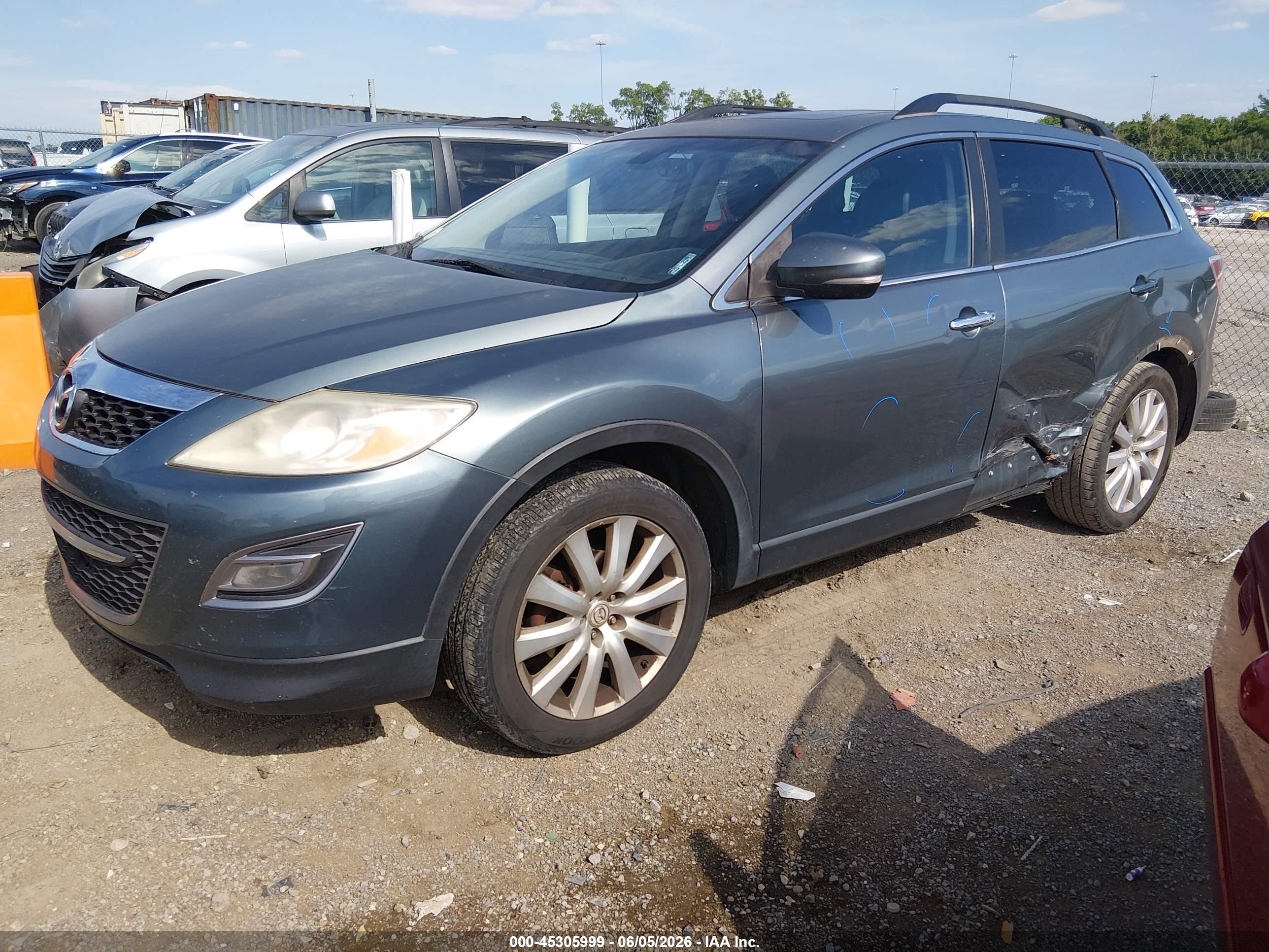 2010 Mazda Cx-9 Grand Touring Teal vin: JM3TB2MA0A0235769