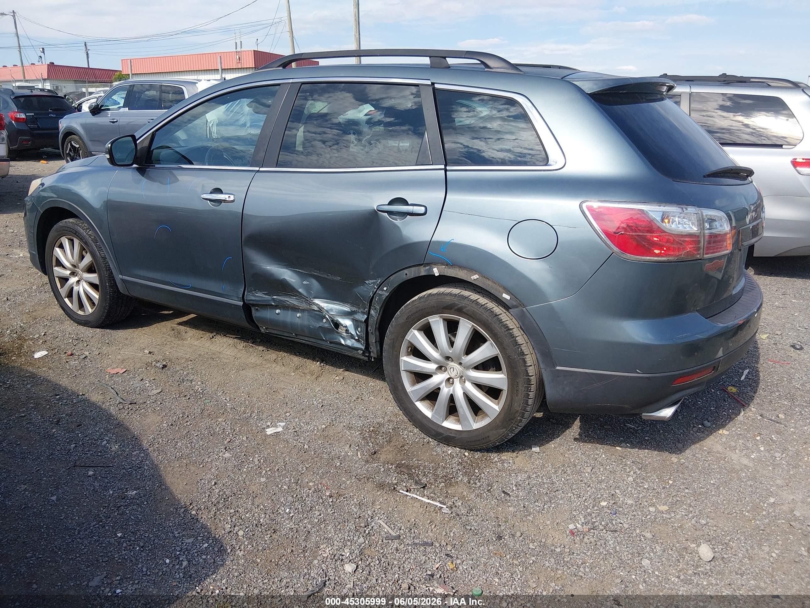 2010 Mazda Cx-9 Grand Touring Teal vin: JM3TB2MA0A0235769