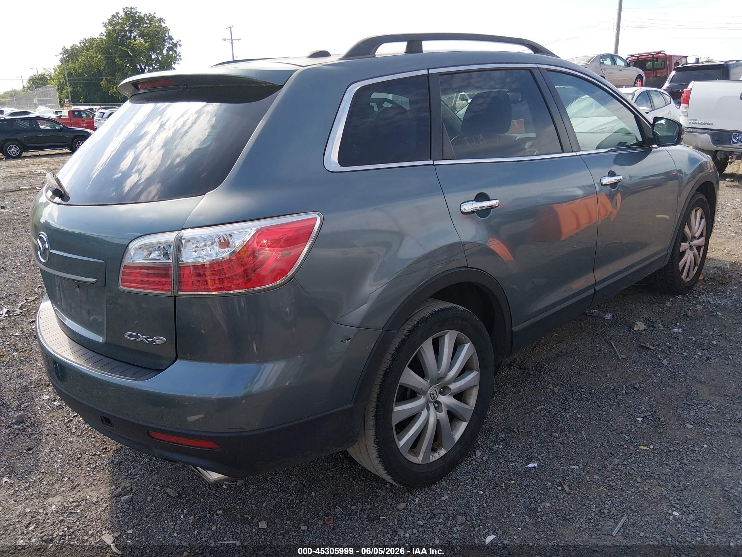 2010 Mazda Cx-9 Grand Touring Teal vin: JM3TB2MA0A0235769