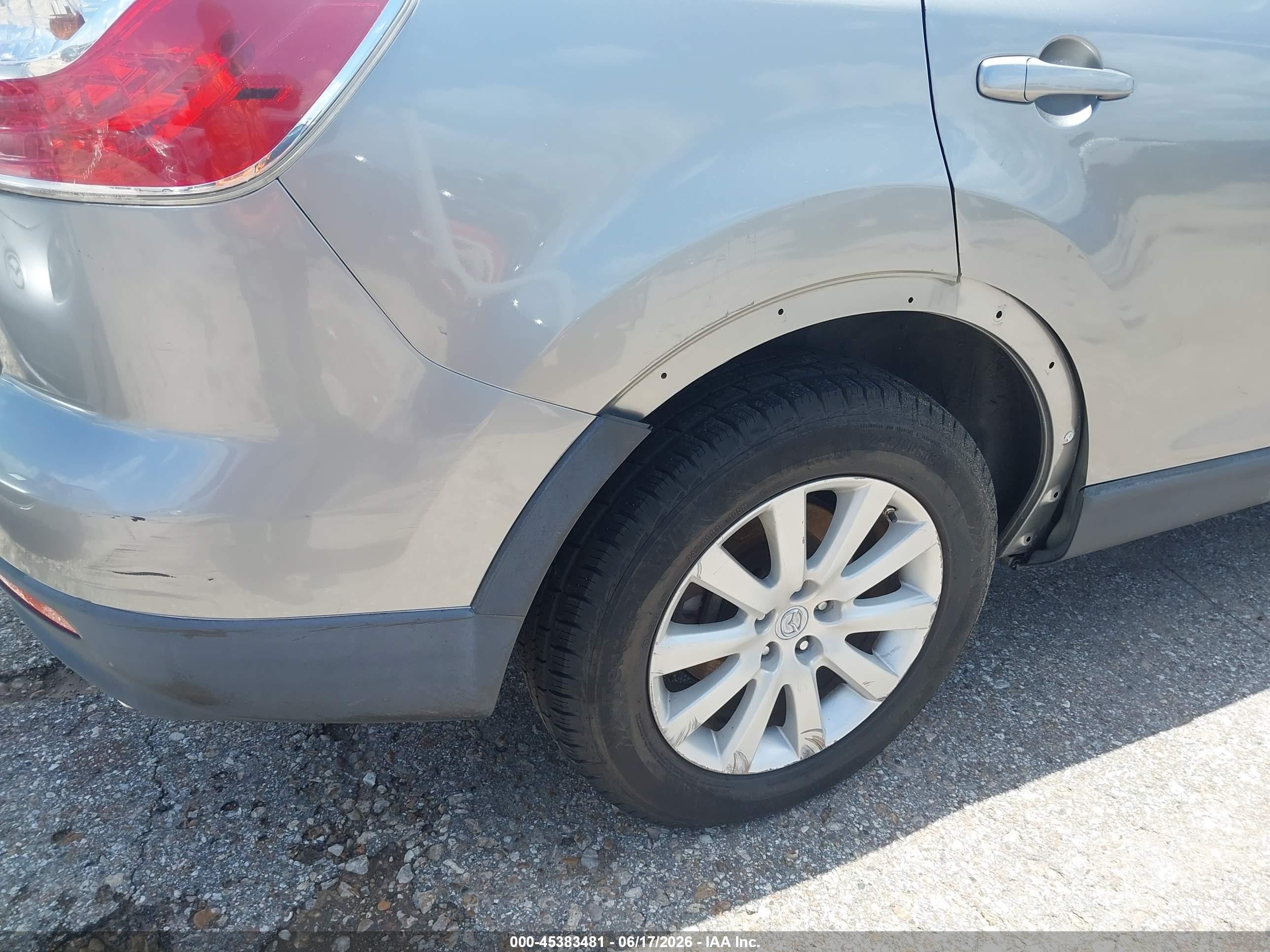 2010 Mazda Cx-9 Touring Silver vin: JM3TB2MA4A0232101