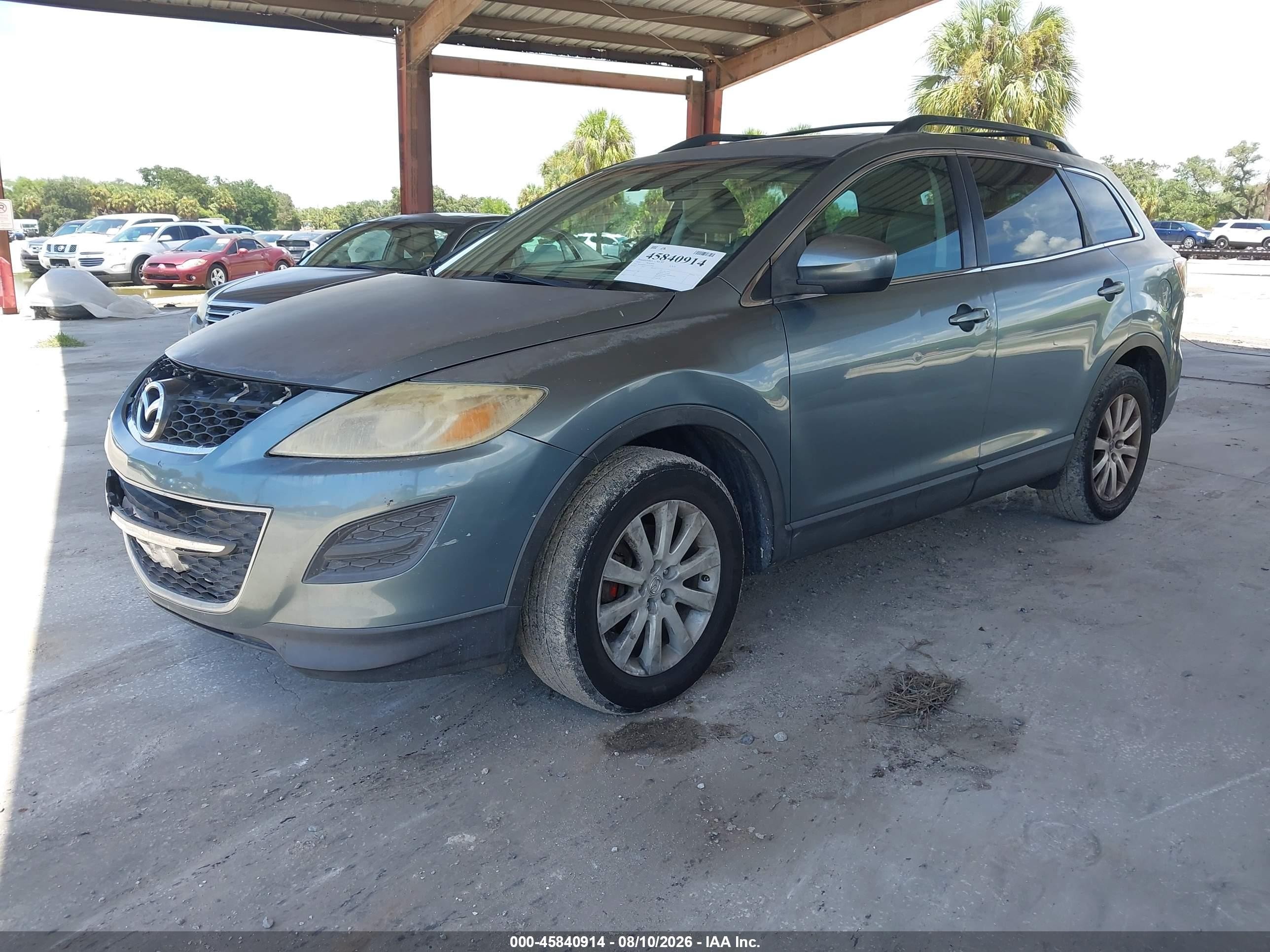 2010 Mazda Cx-9 Touring Light Blue vin: JM3TB2MA5A0237856