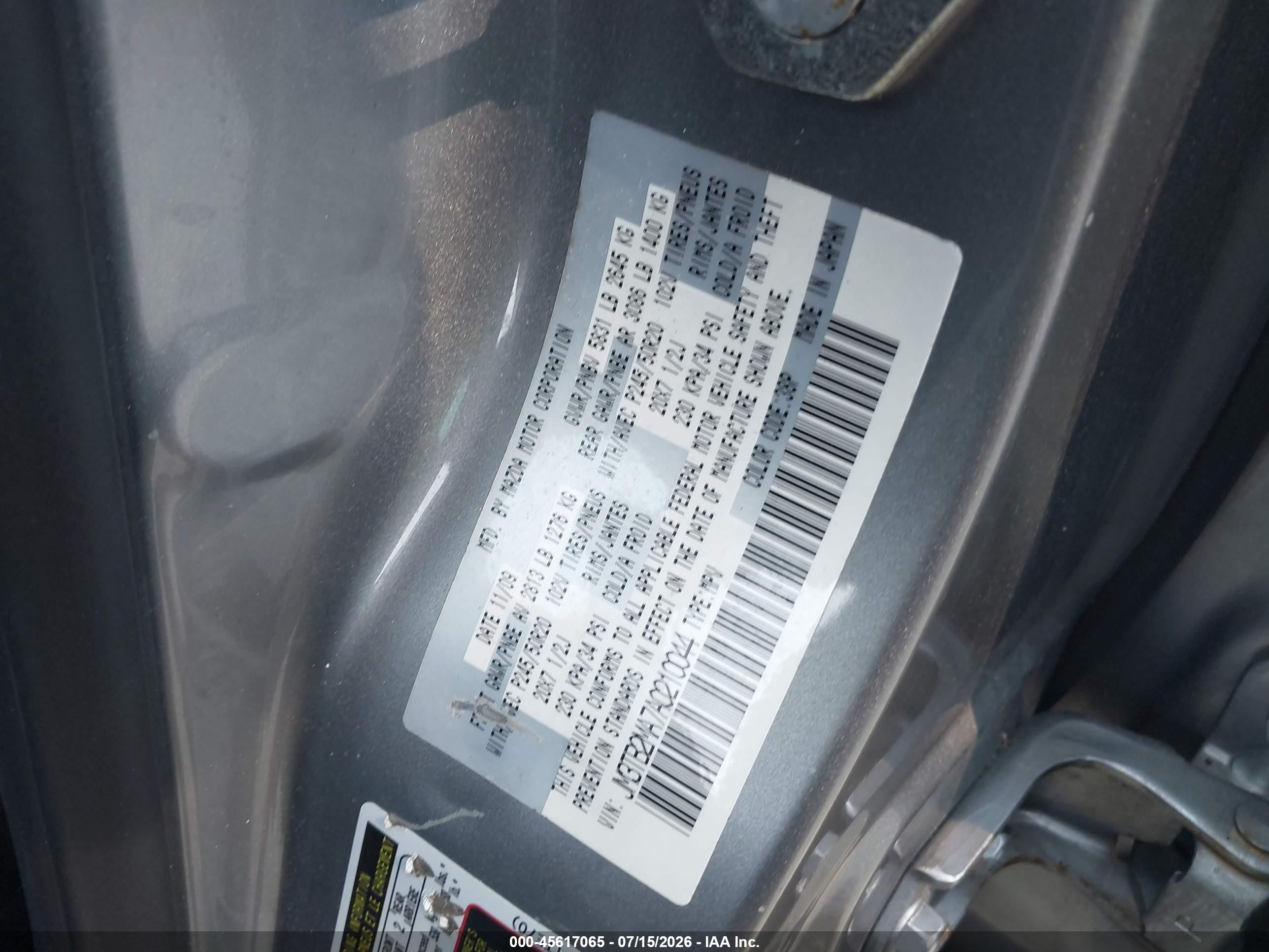 2010 Mazda Cx-9 Grand Touring Серебряный vin: JM3TB2MA7A0210044