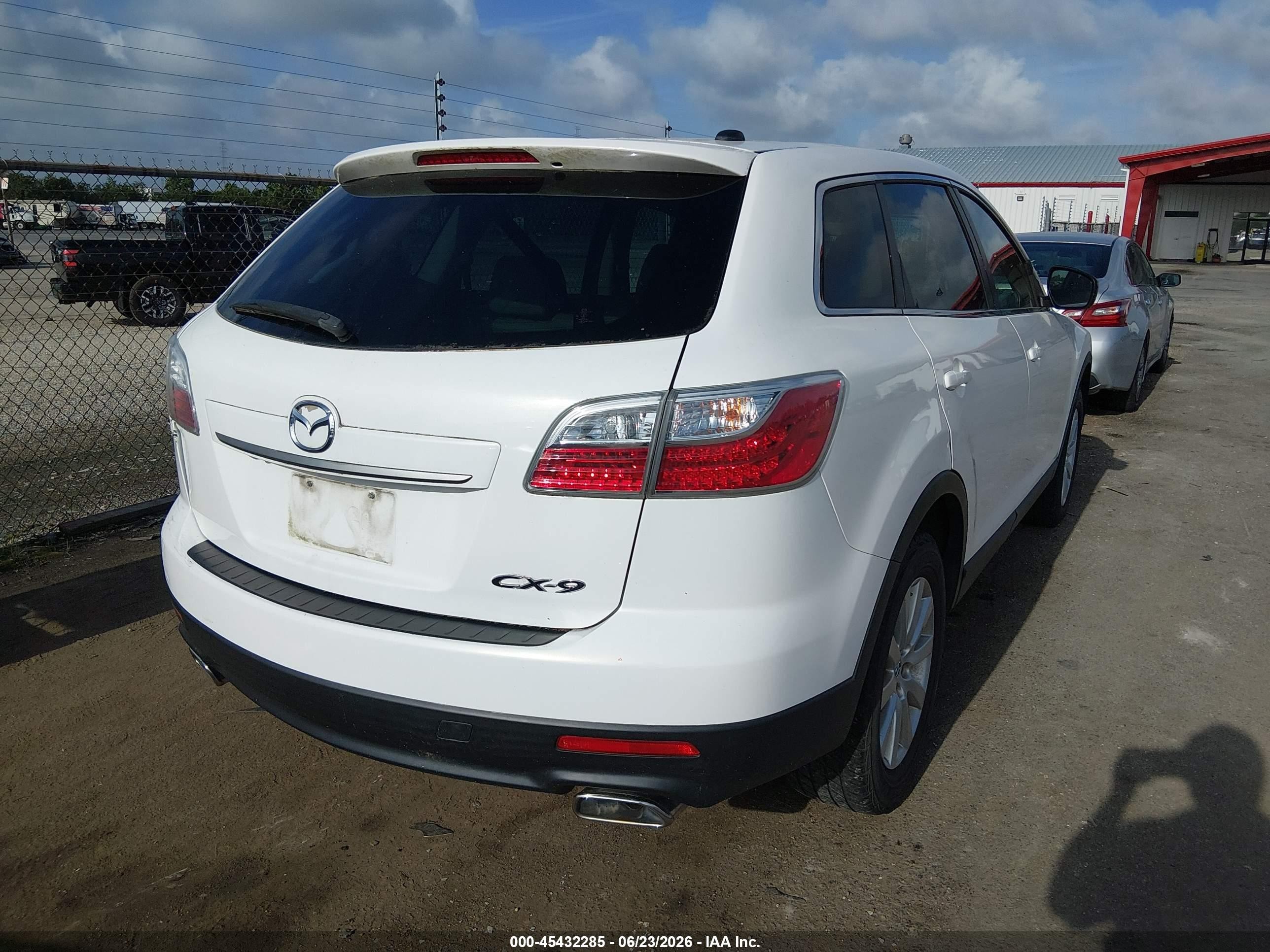 2010 Mazda Cx-9 Touring White vin: JM3TB2MAXA0220227