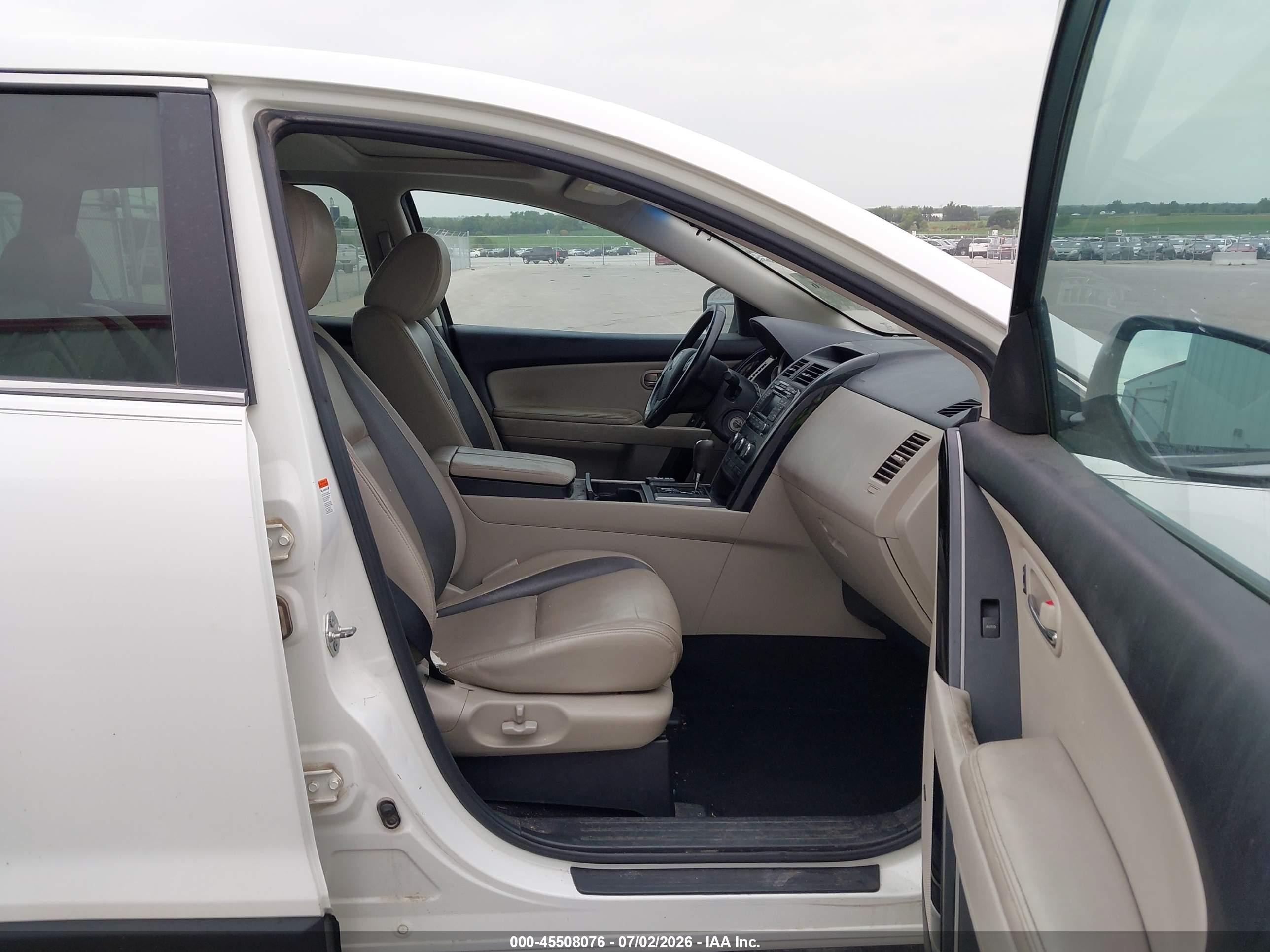 2010 Mazda Cx-9 Touring White vin: JM3TB2MAXA0232281