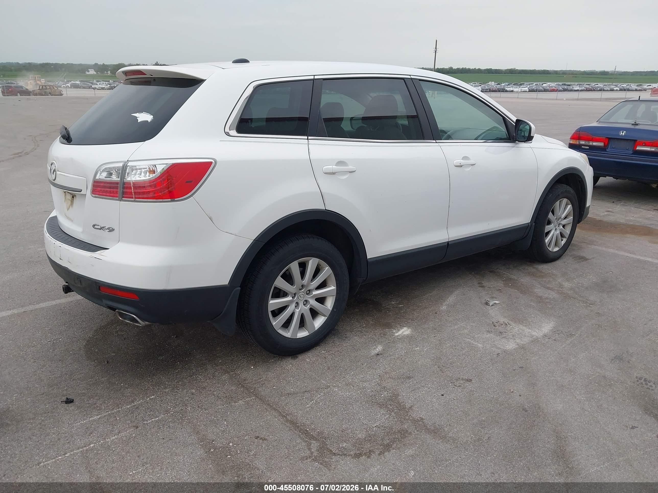 2010 Mazda Cx-9 Touring White vin: JM3TB2MAXA0232281