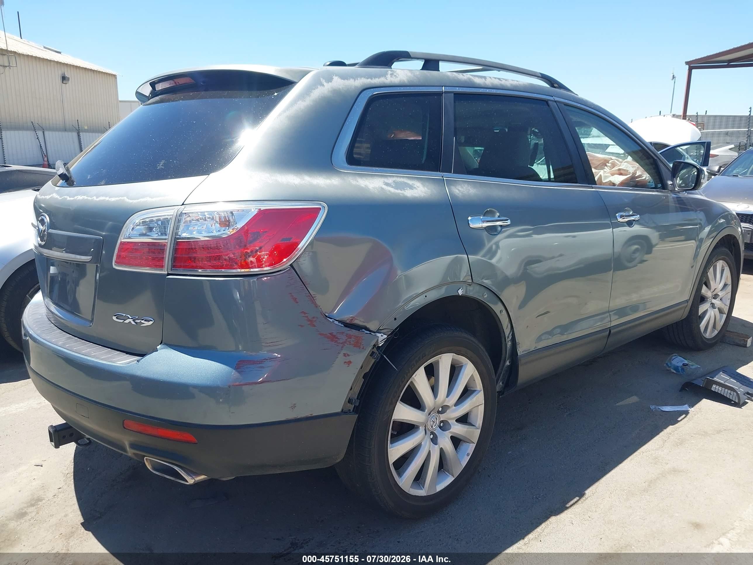 2010 Mazda Cx-9 Grand Touring Green vin: JM3TB2MV3A0203322