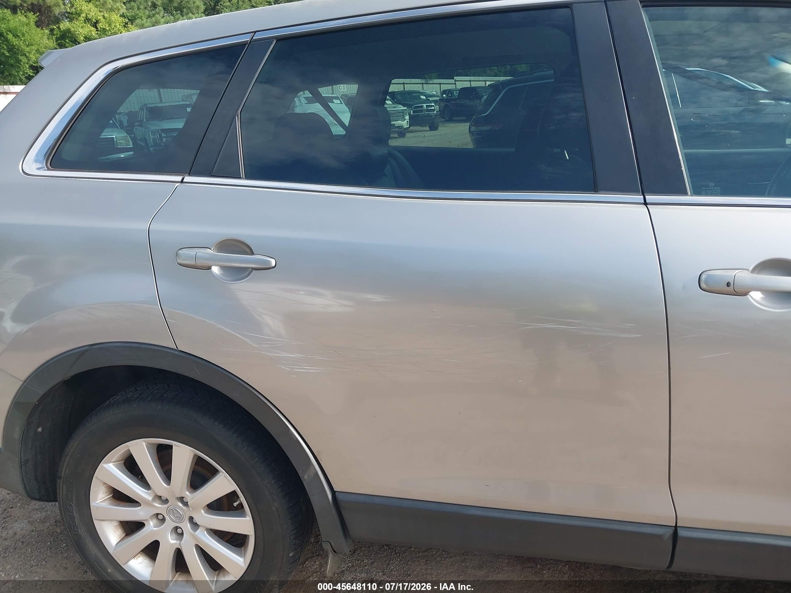 2010 Mazda Cx-9 Touring Silver vin: JM3TB2MV8A0237322