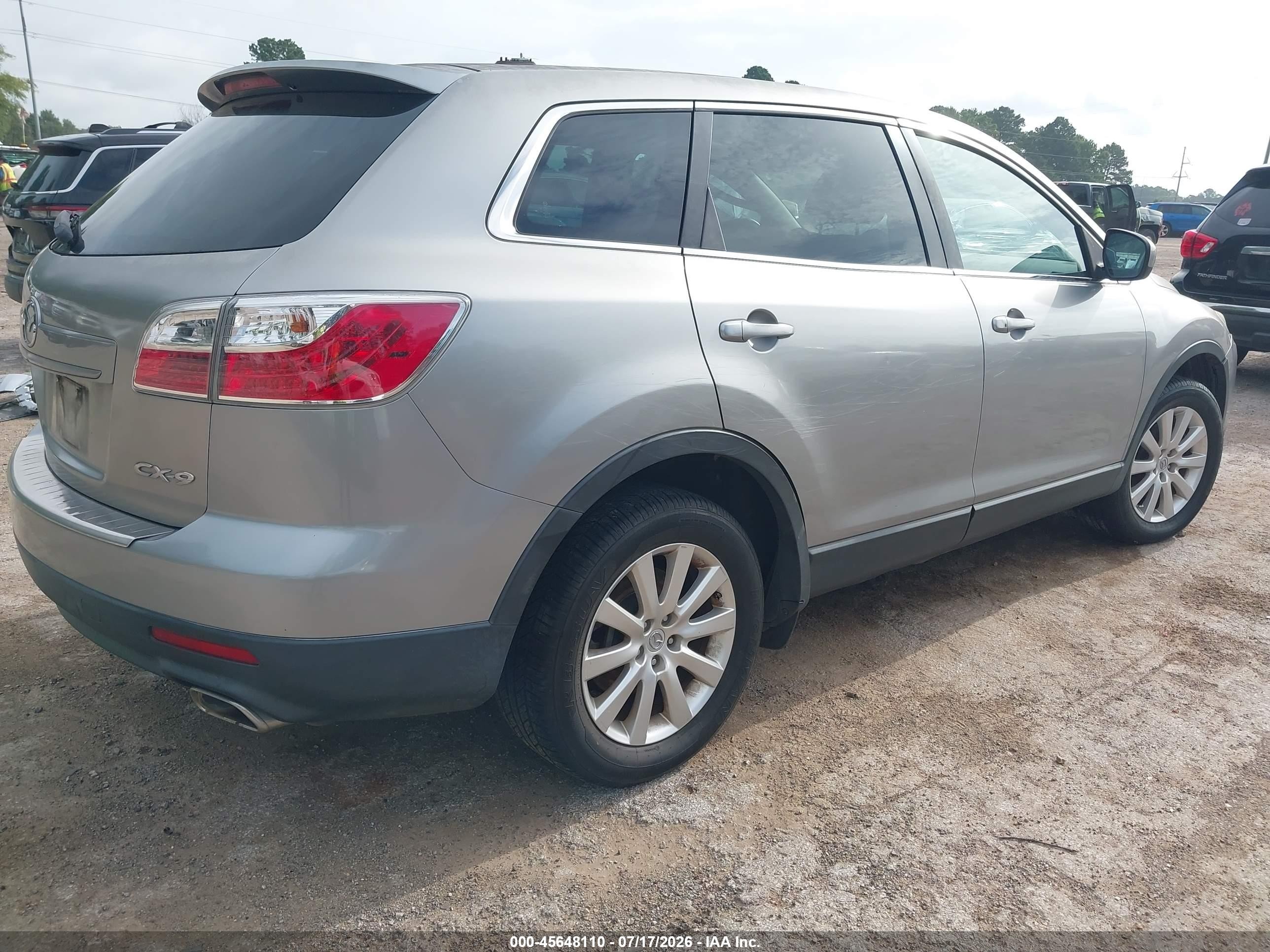 2010 Mazda Cx-9 Touring Silver vin: JM3TB2MV8A0237322