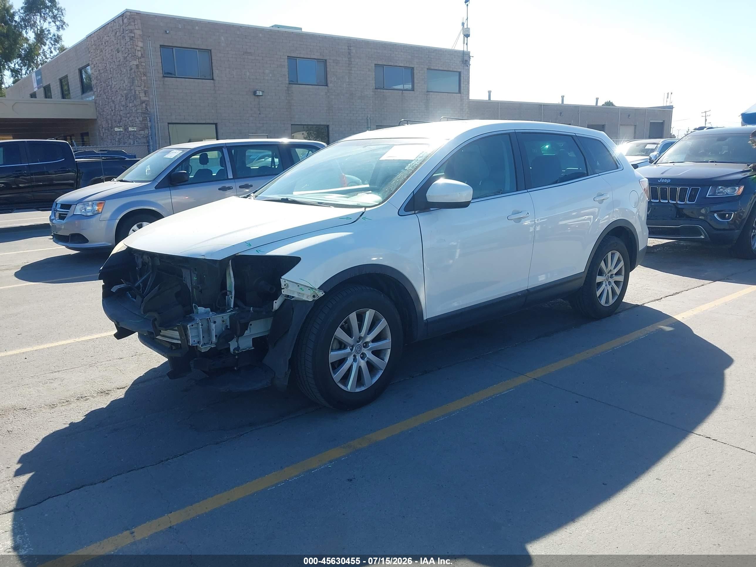 2010 Mazda Cx-9 Touring White vin: JM3TB2MV9A0220366