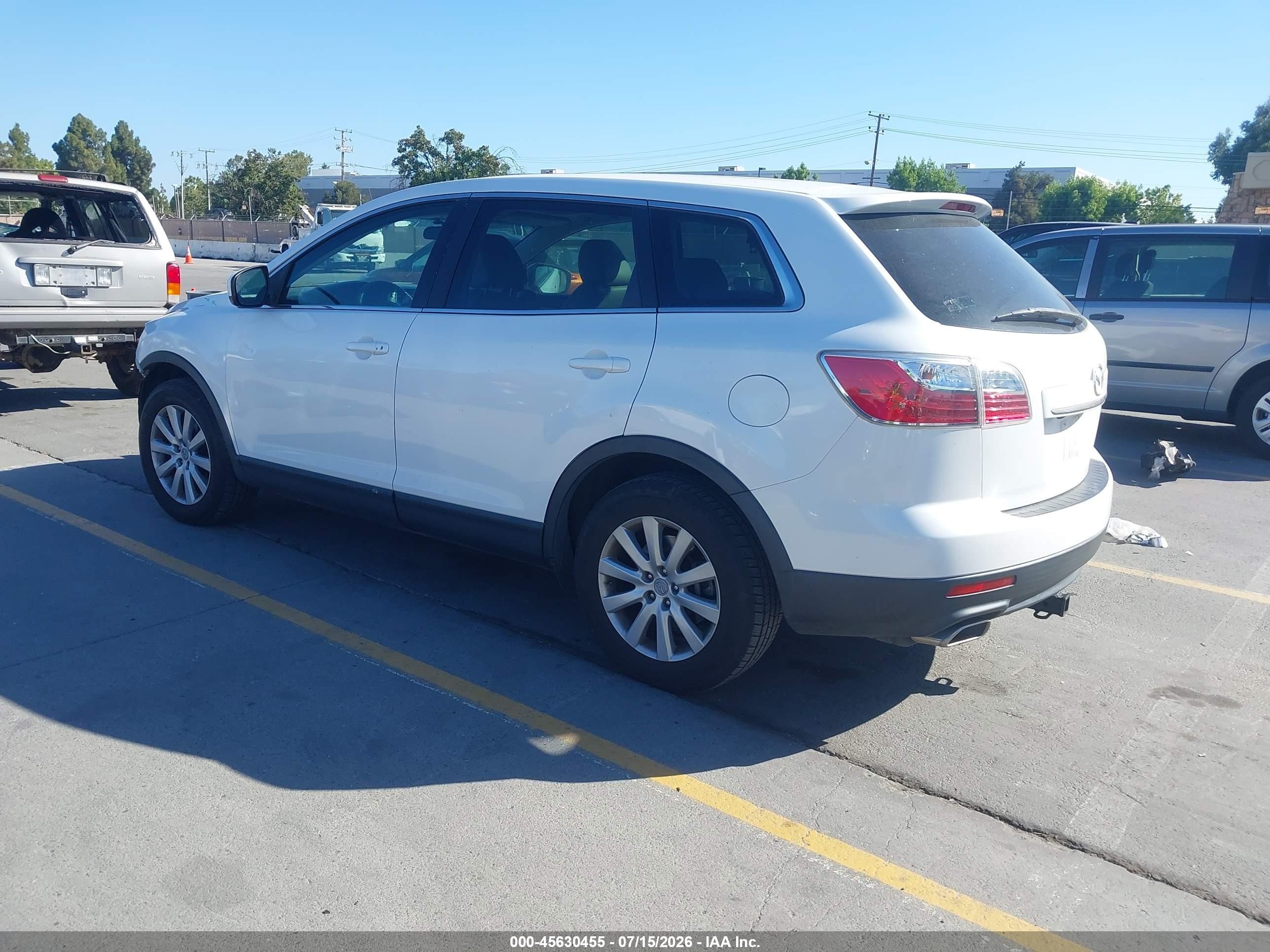 2010 Mazda Cx-9 Touring White vin: JM3TB2MV9A0220366