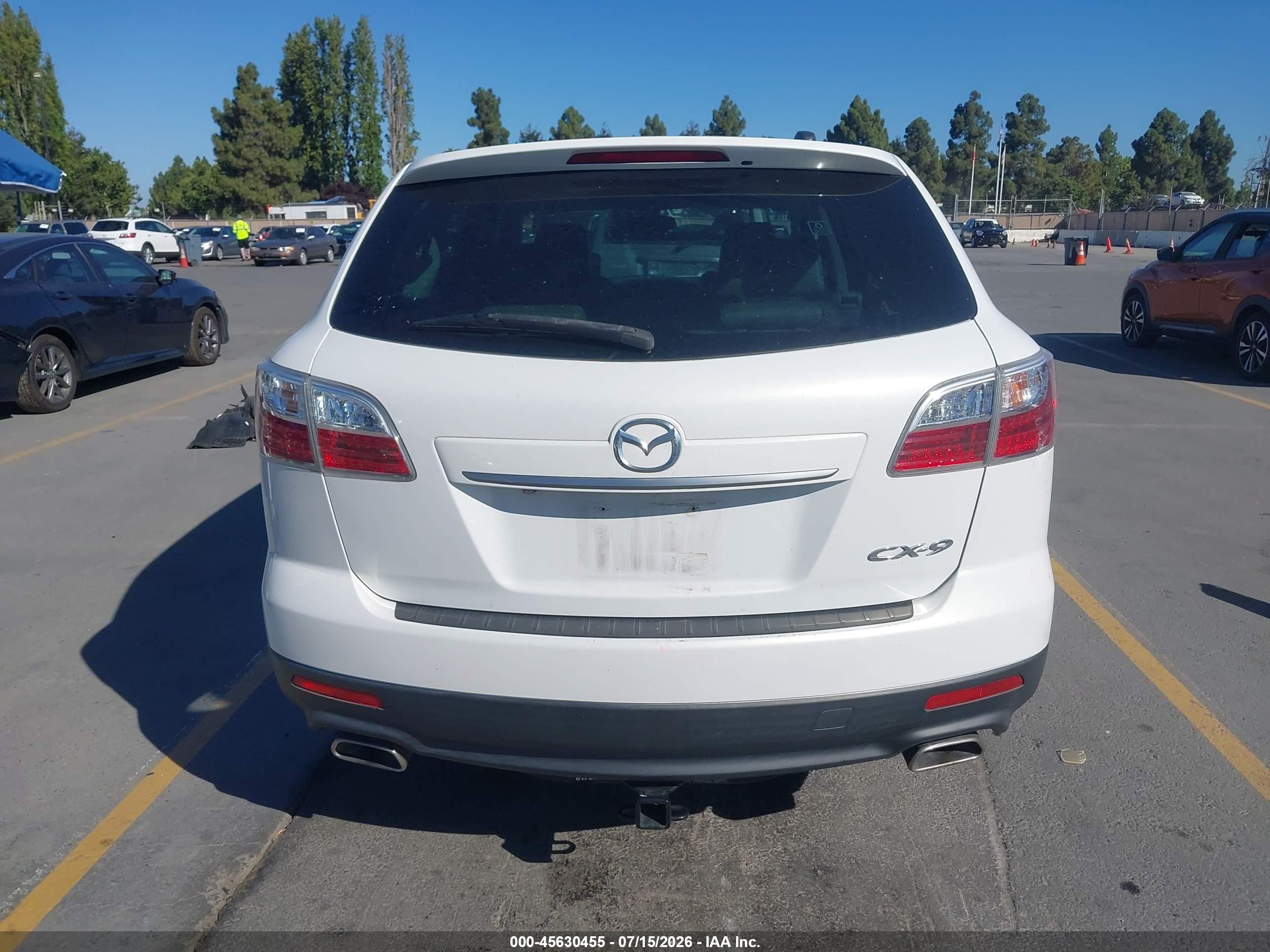 2010 Mazda Cx-9 Touring White vin: JM3TB2MV9A0220366