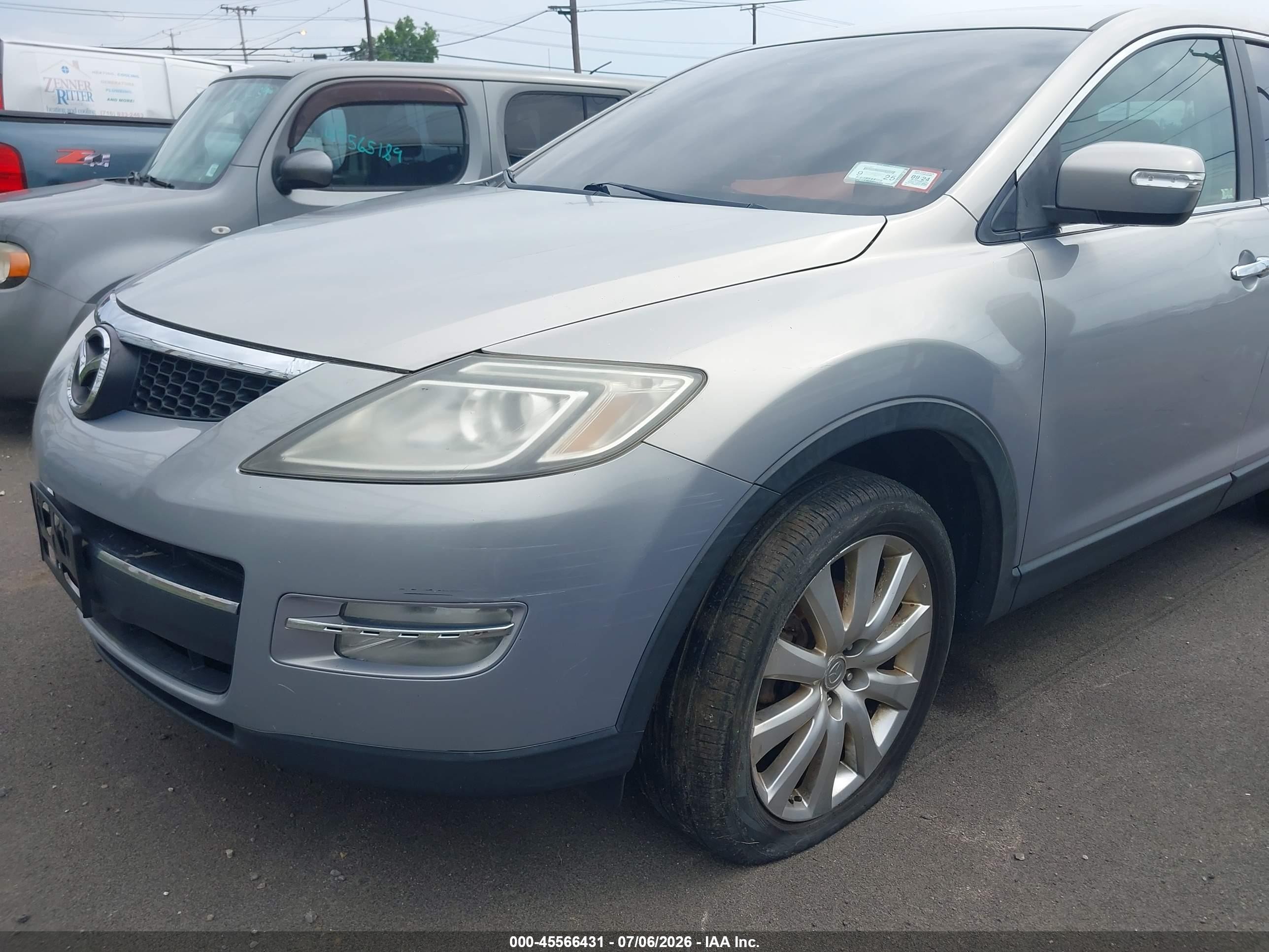 2008 Mazda Cx-9 Grand Touring Silver vin: JM3TB38A080151767