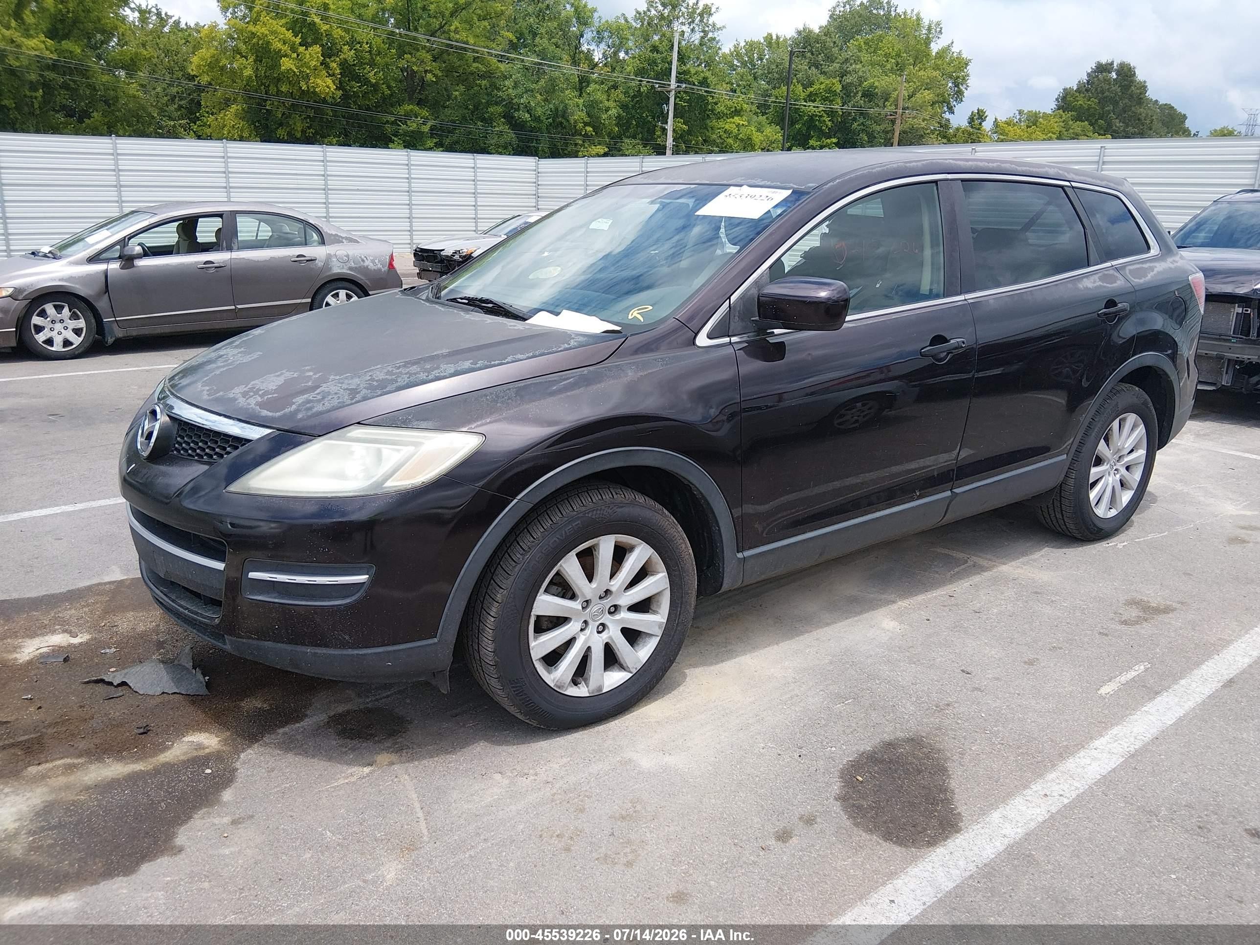 2009 Mazda Cx-9 Touring Purple vin: JM3TB38A090168764