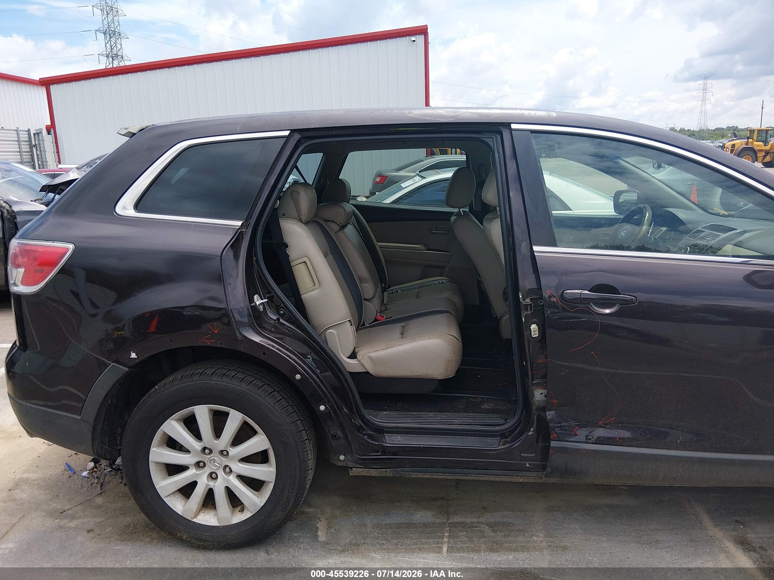 2009 Mazda Cx-9 Touring Purple vin: JM3TB38A090168764