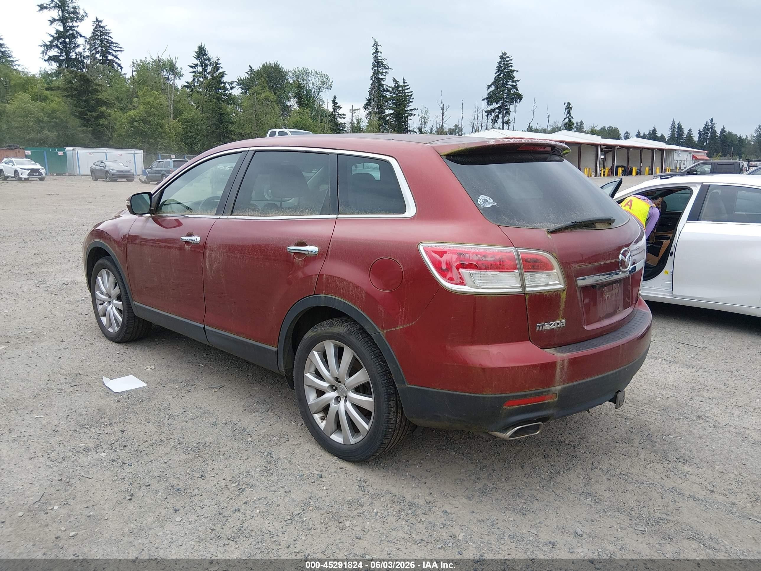 2008 Mazda Cx-9 Grand Touring Red vin: JM3TB38A180131656