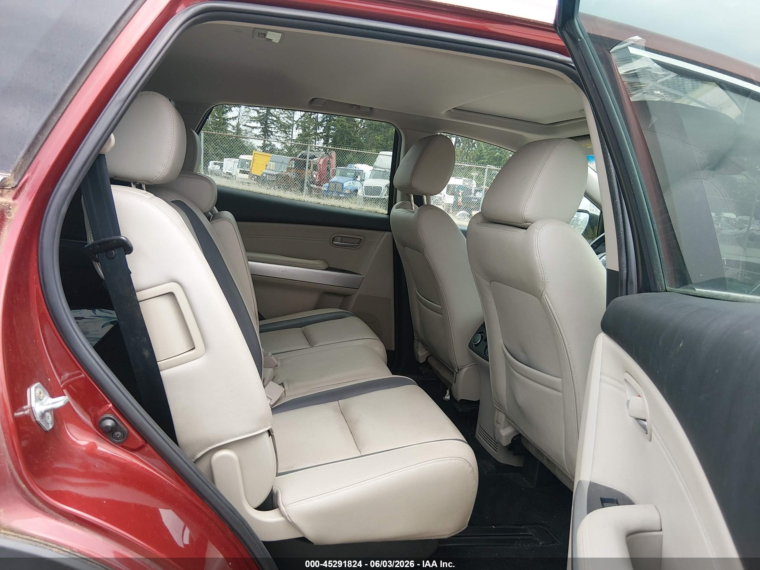 2008 Mazda Cx-9 Grand Touring Red vin: JM3TB38A180131656
