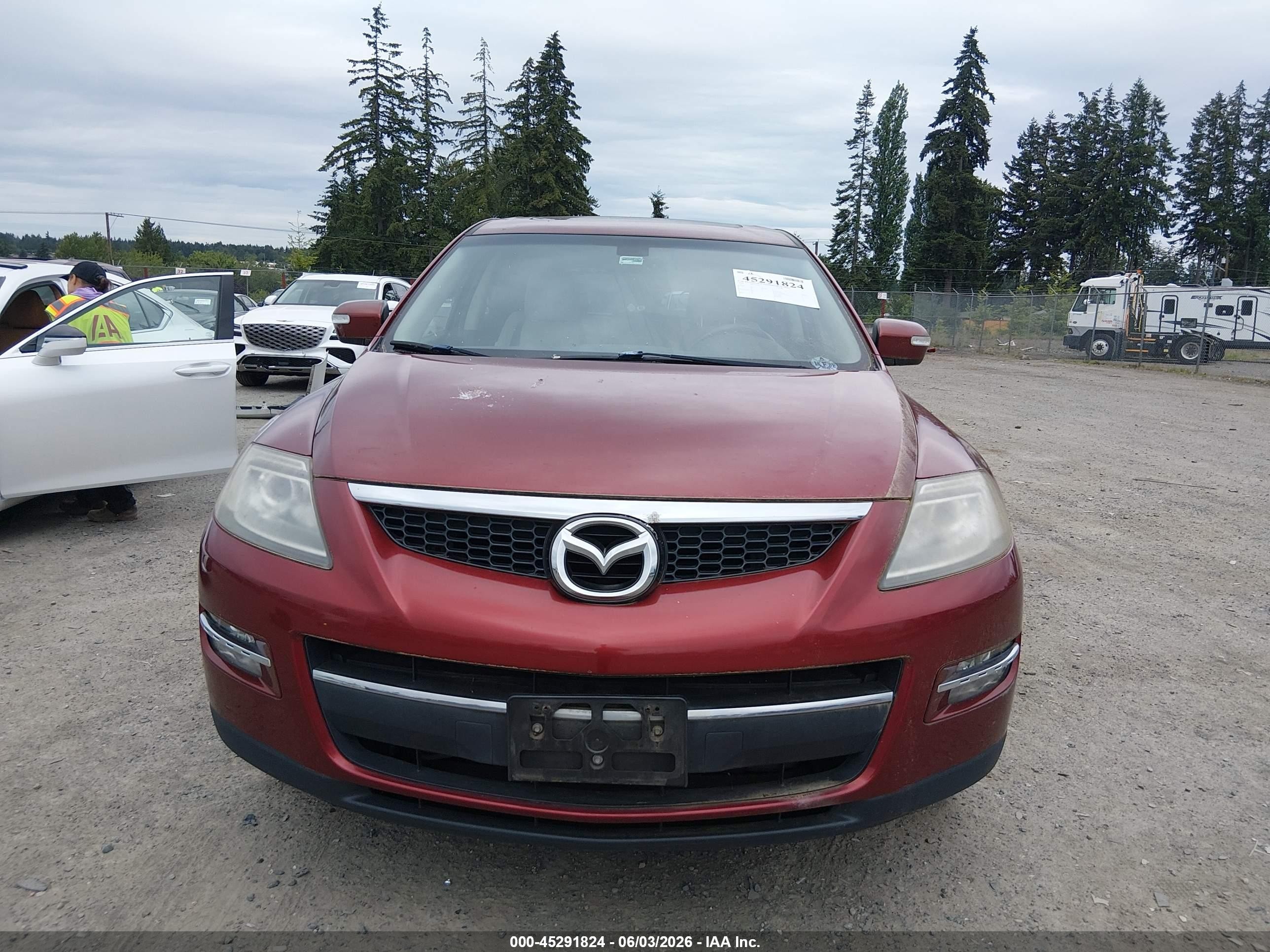 2008 Mazda Cx-9 Grand Touring Red vin: JM3TB38A180131656