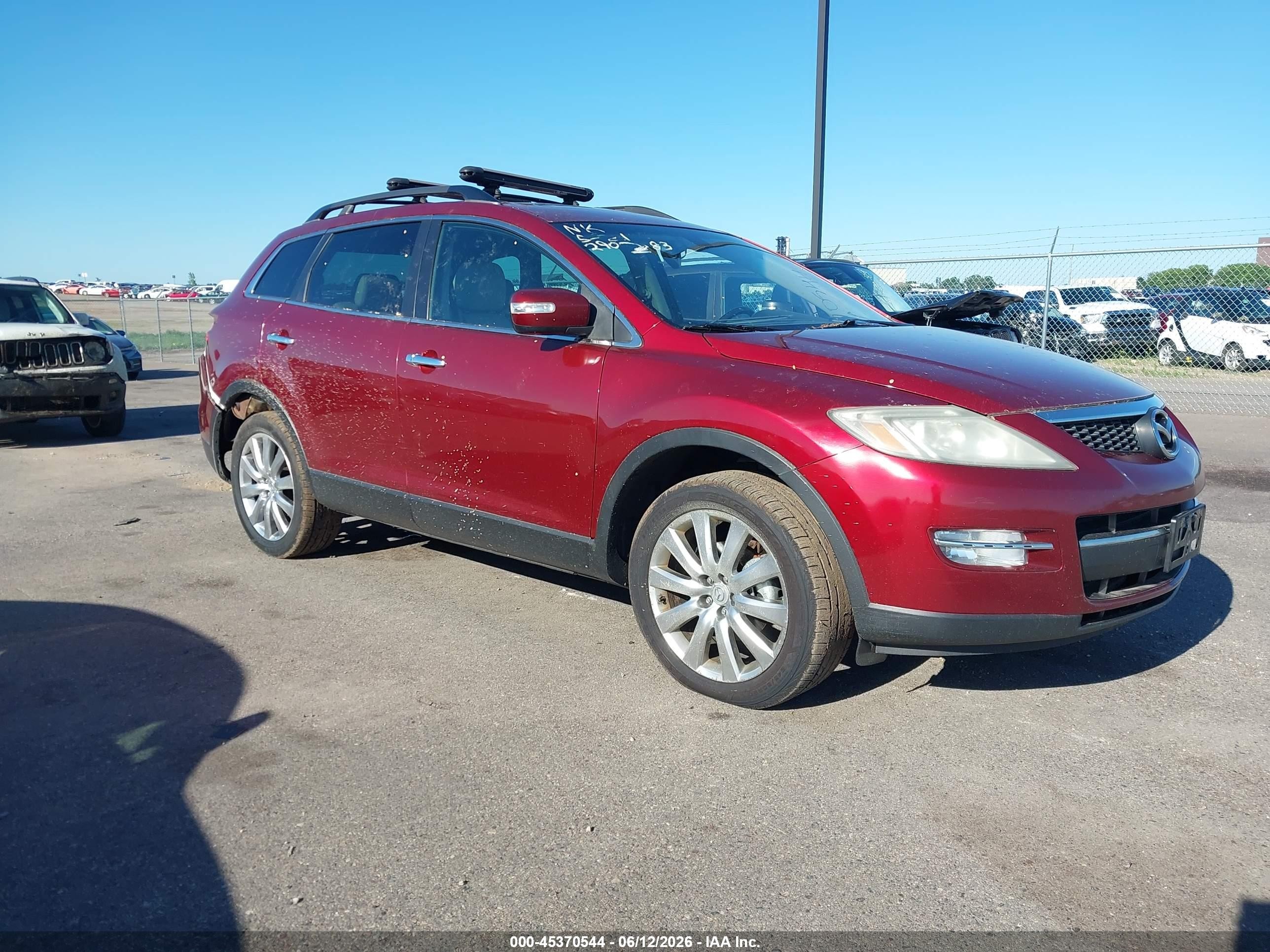 2009 Mazda Cx-9 Grand Touring Red vin: JM3TB38A190180082