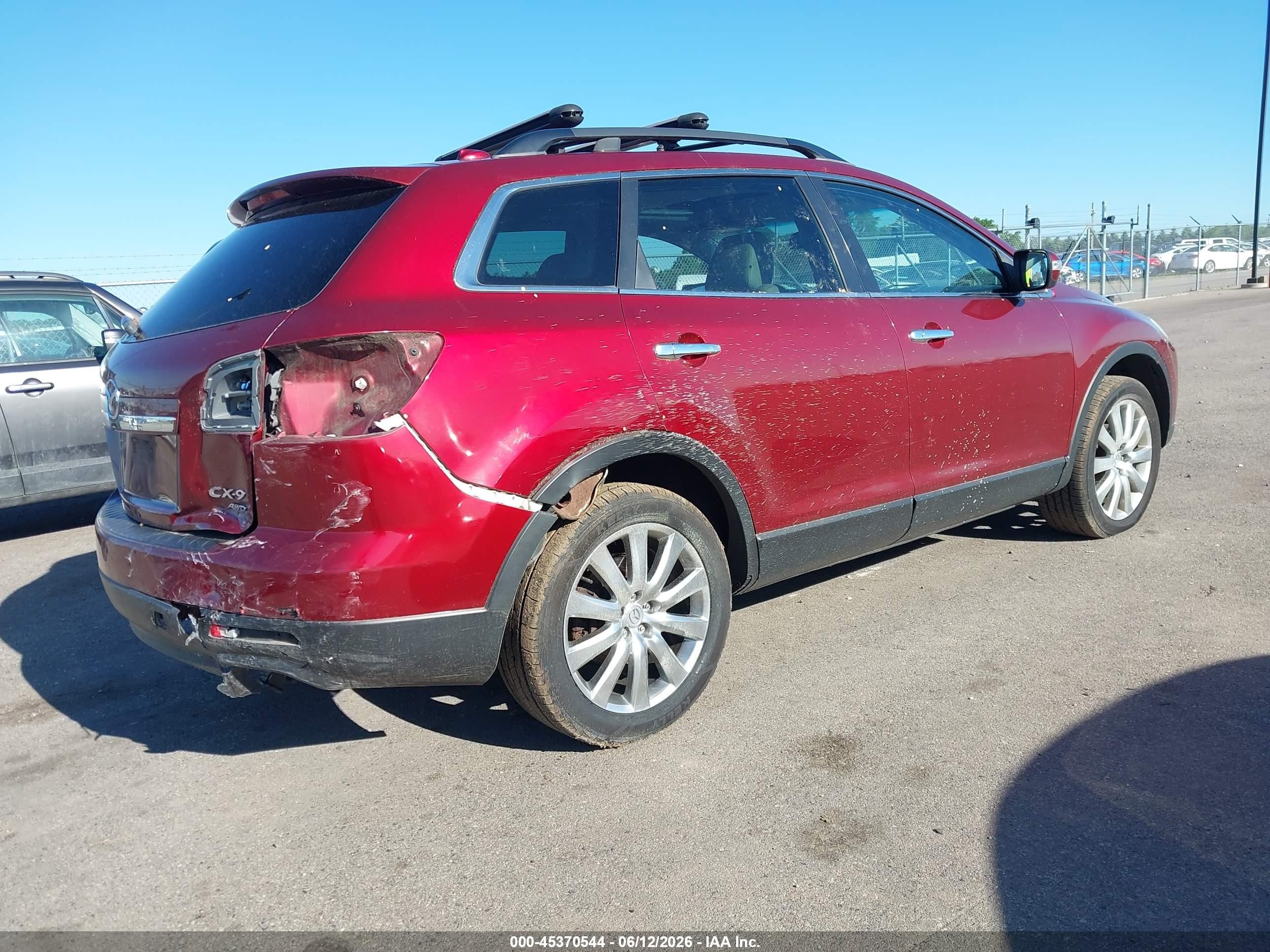 2009 Mazda Cx-9 Grand Touring Red vin: JM3TB38A190180082