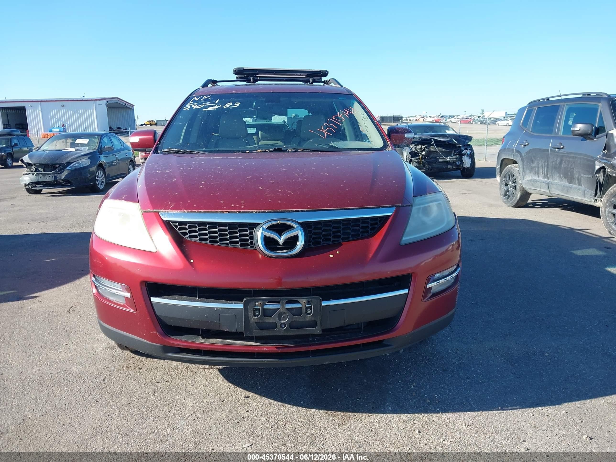 2009 Mazda Cx-9 Grand Touring Red vin: JM3TB38A190180082