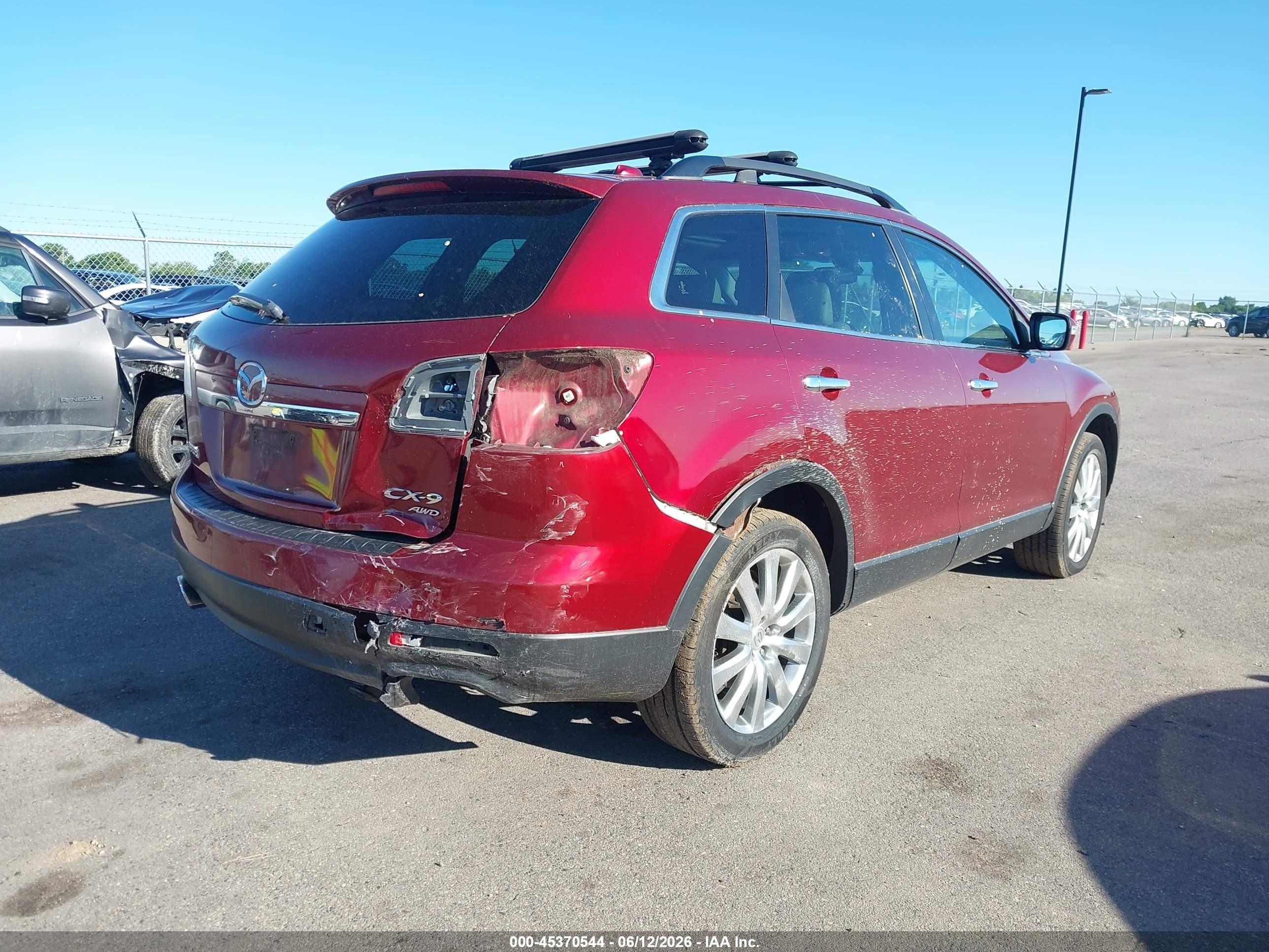 2009 Mazda Cx-9 Grand Touring Red vin: JM3TB38A190180082