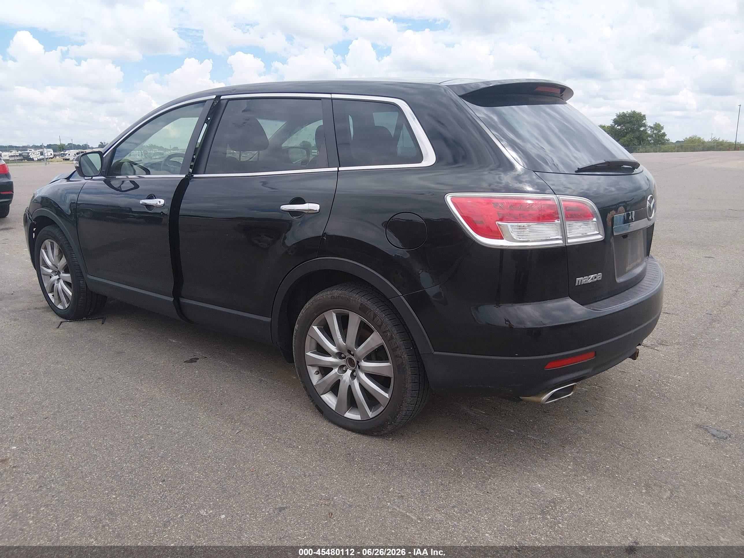 2008 Mazda Cx-9 Grand Touring Black vin: JM3TB38A280152306