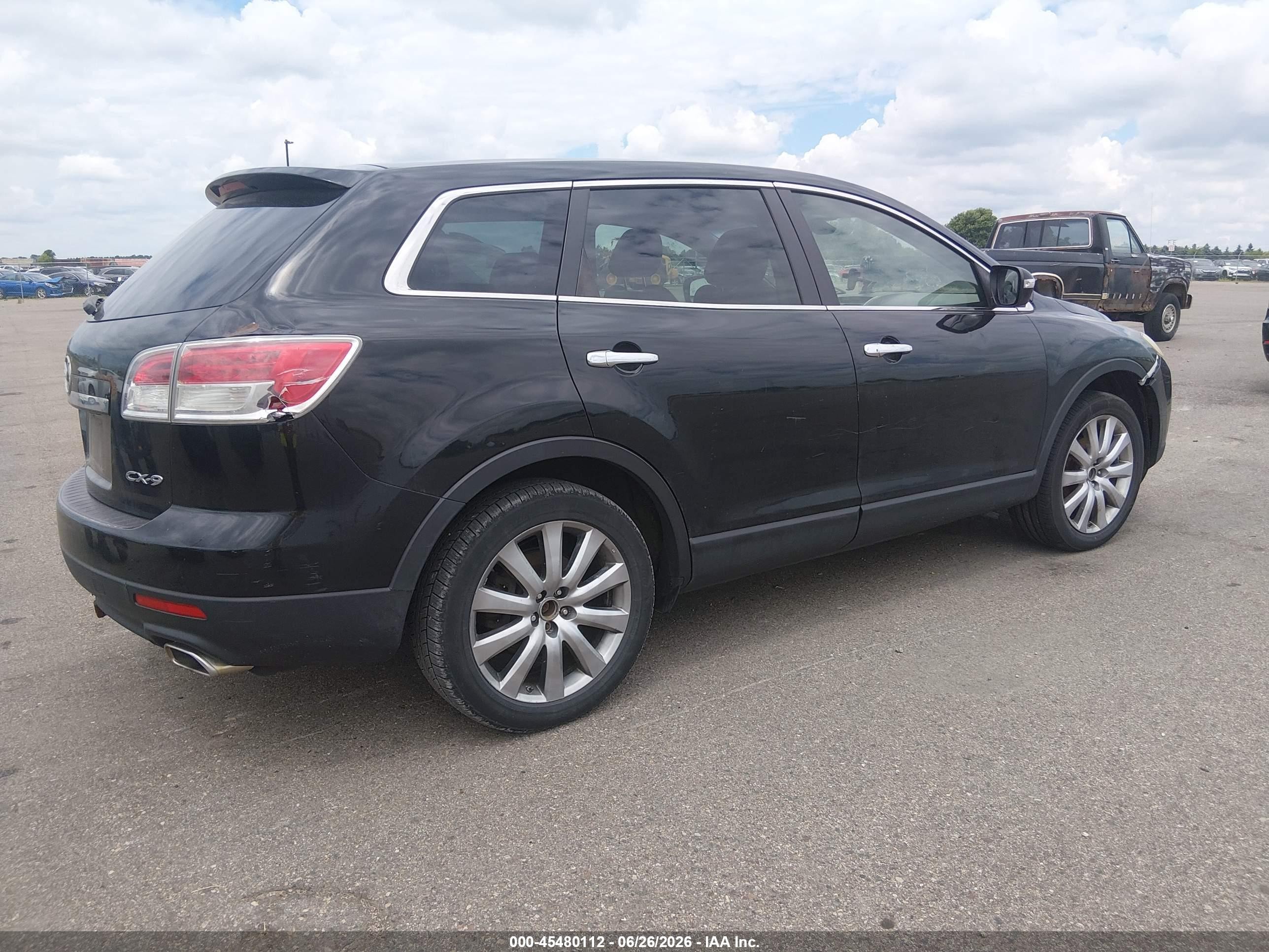 2008 Mazda Cx-9 Grand Touring Black vin: JM3TB38A280152306