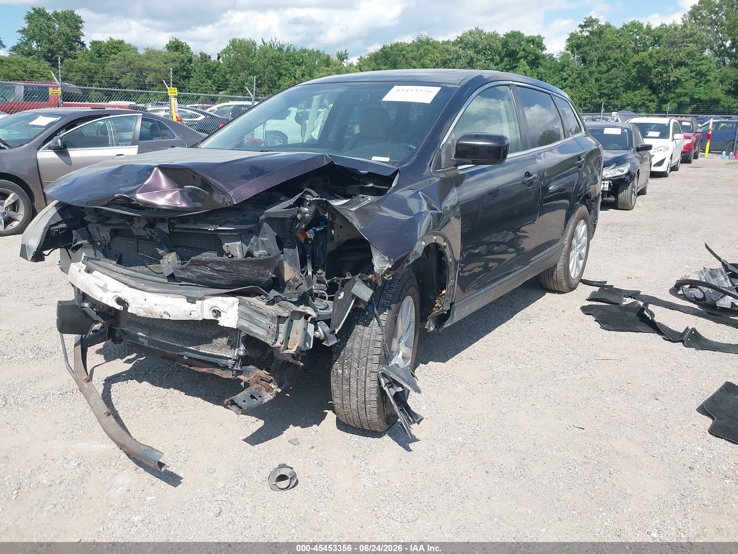2009 Mazda Cx-9 Touring Purple vin: JM3TB38A290166787