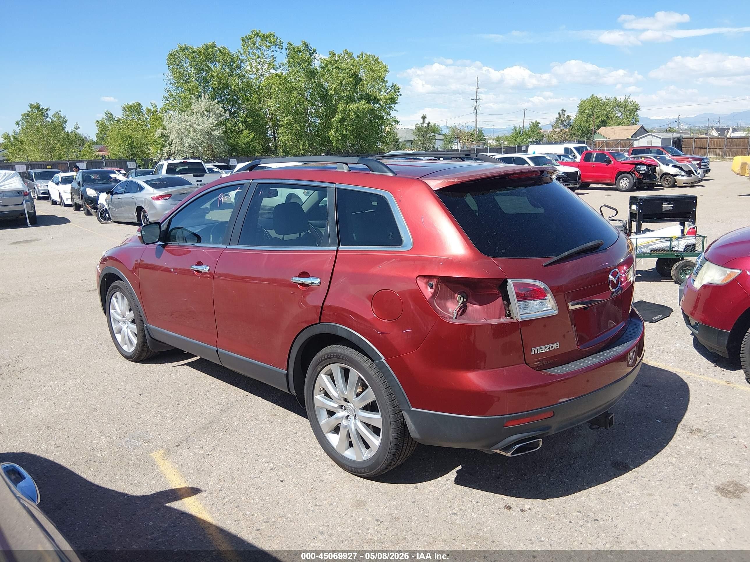 2008 Mazda Cx-9 Grand Touring Red vin: JM3TB38A380140326