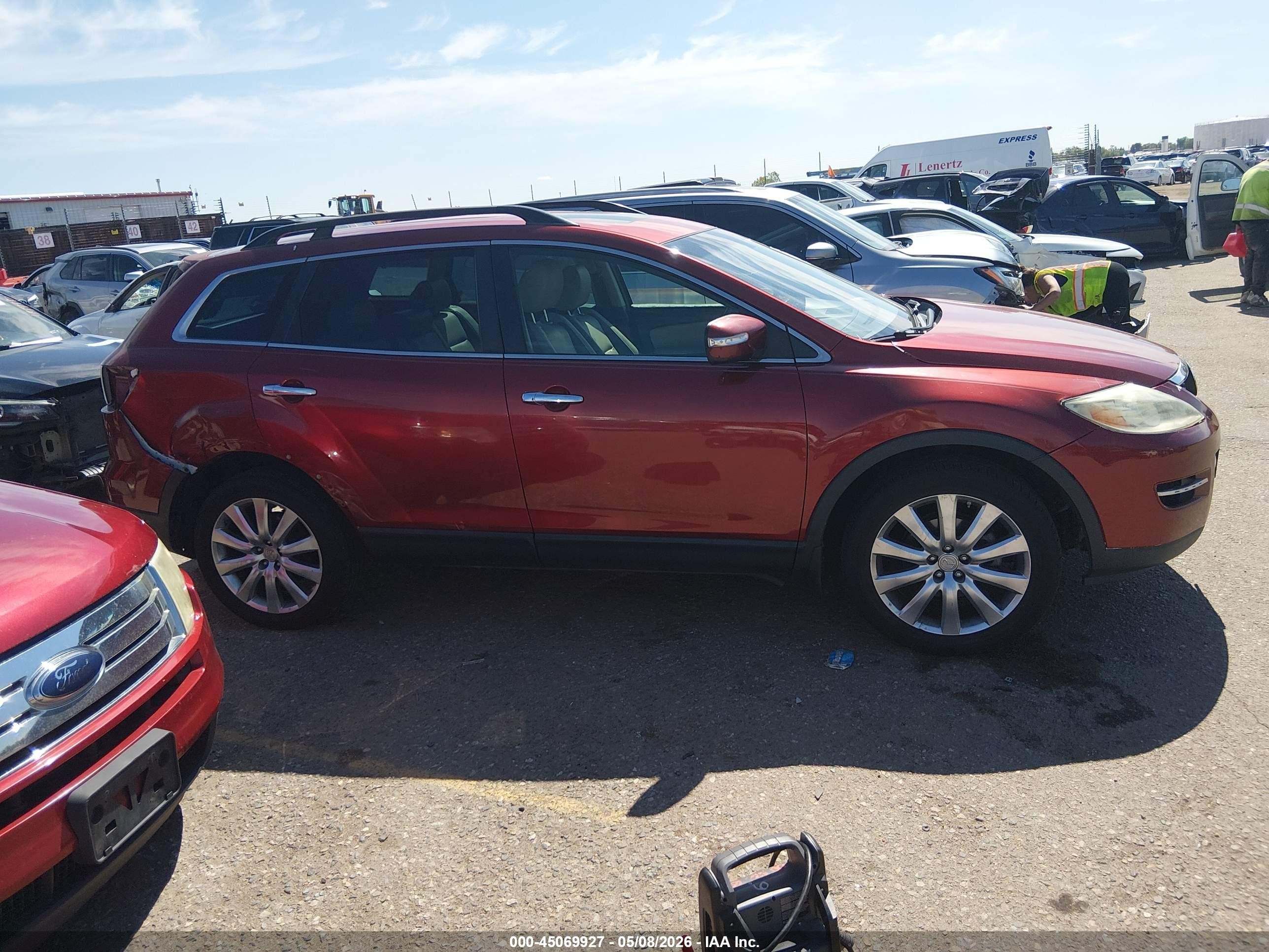2008 Mazda Cx-9 Grand Touring Red vin: JM3TB38A380140326