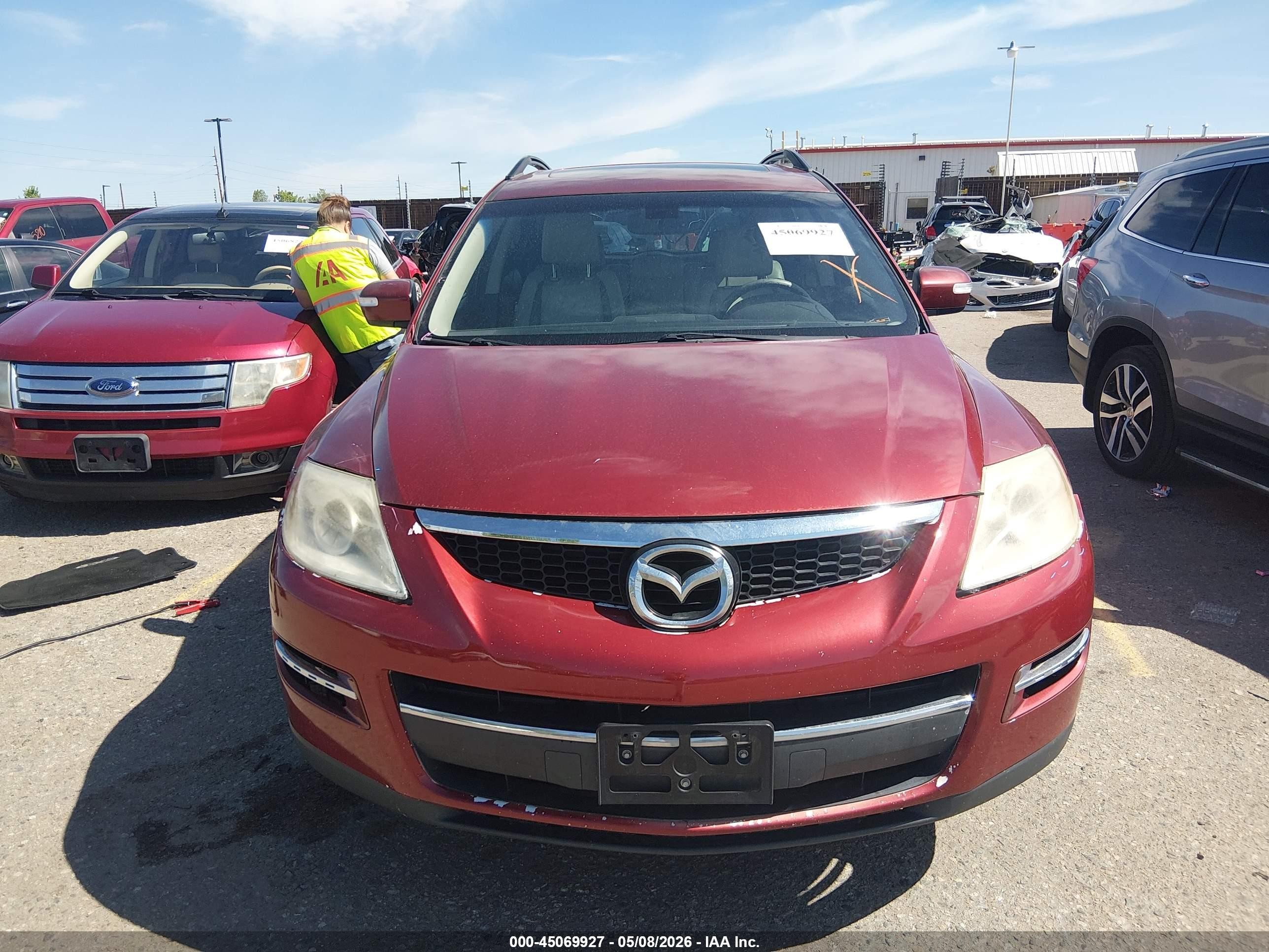 2008 Mazda Cx-9 Grand Touring Red vin: JM3TB38A380140326