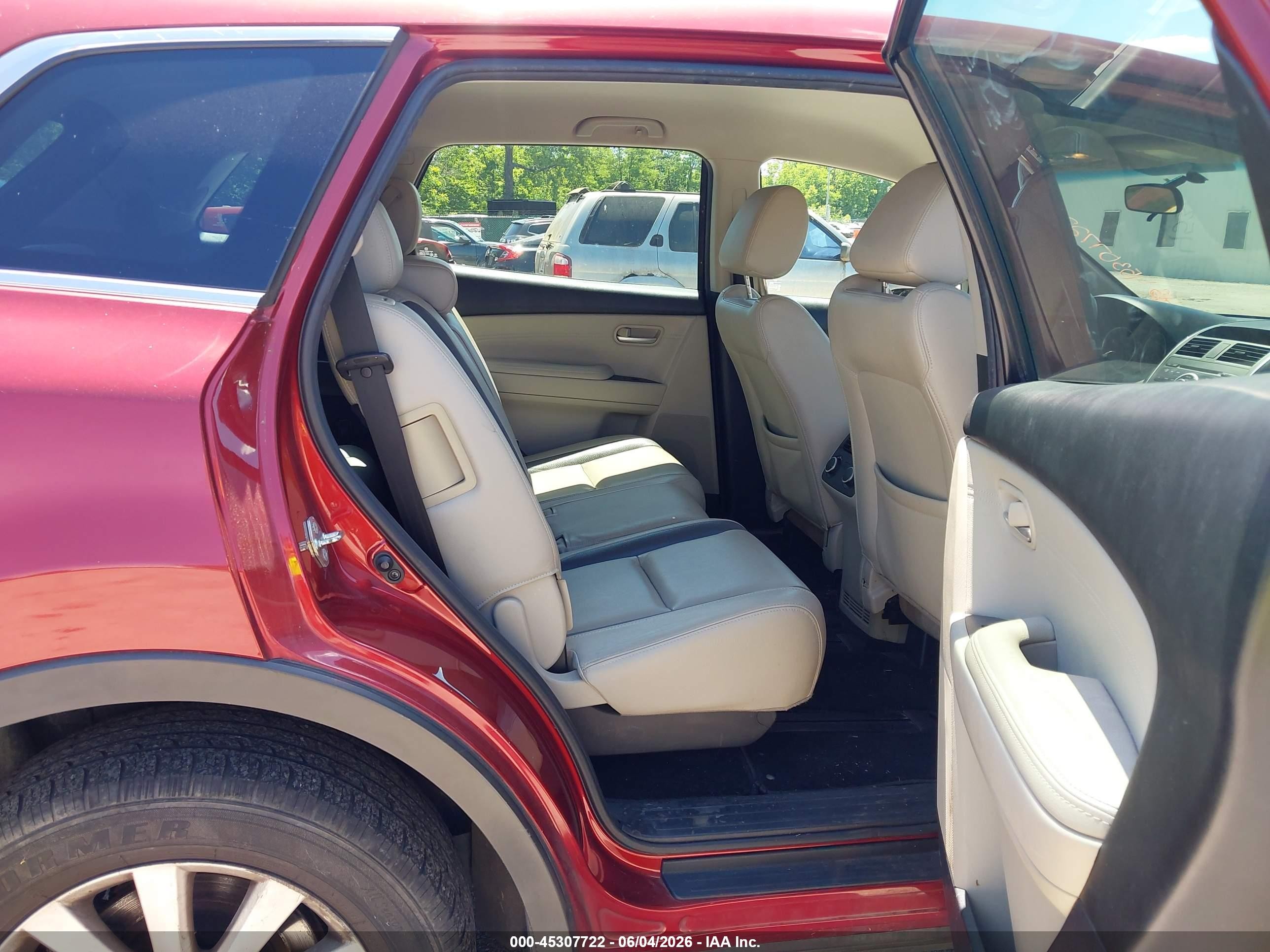 2009 Mazda Cx-9 Touring Burgundy vin: JM3TB38A490168427