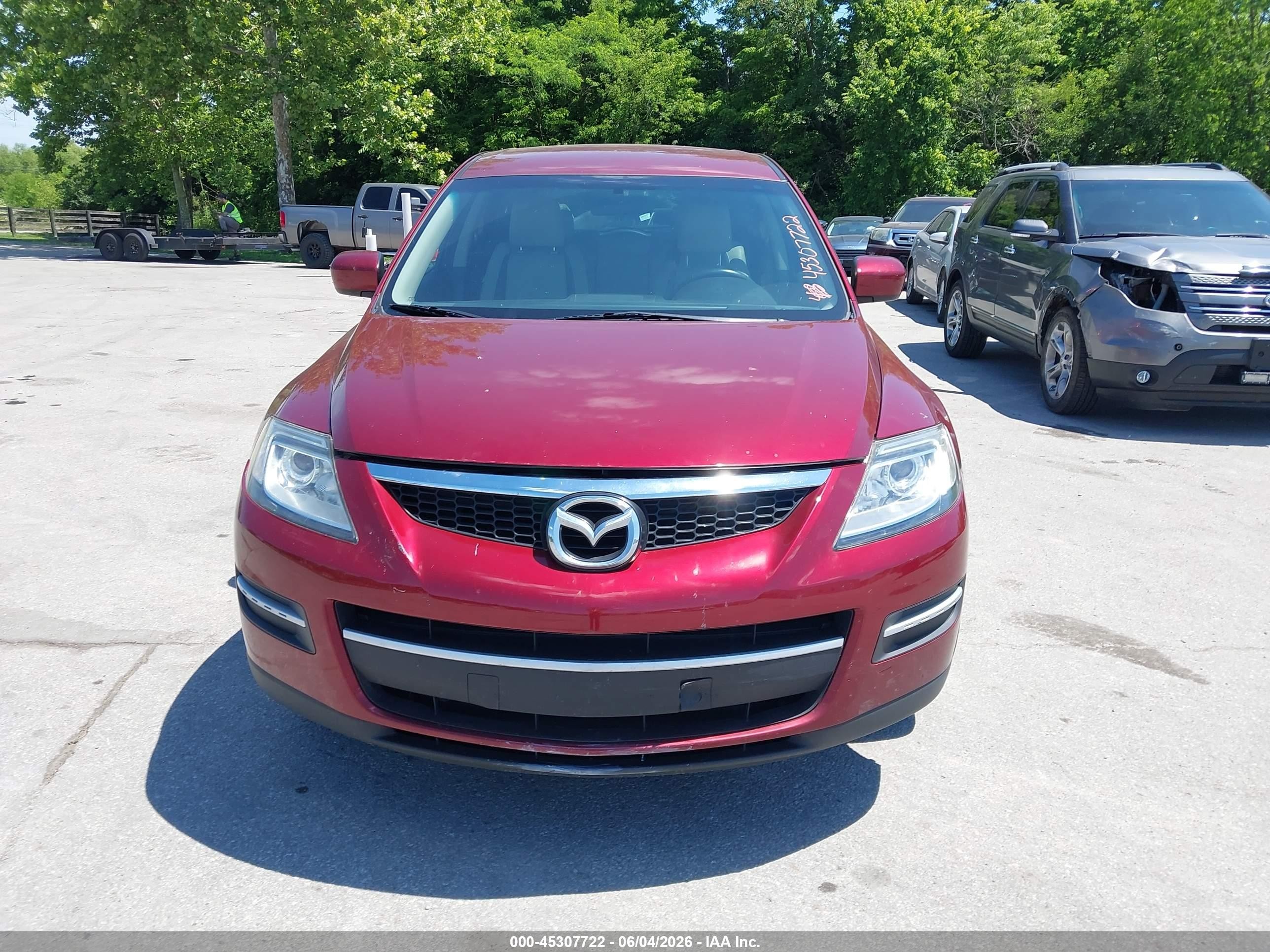 2009 Mazda Cx-9 Touring Burgundy vin: JM3TB38A490168427
