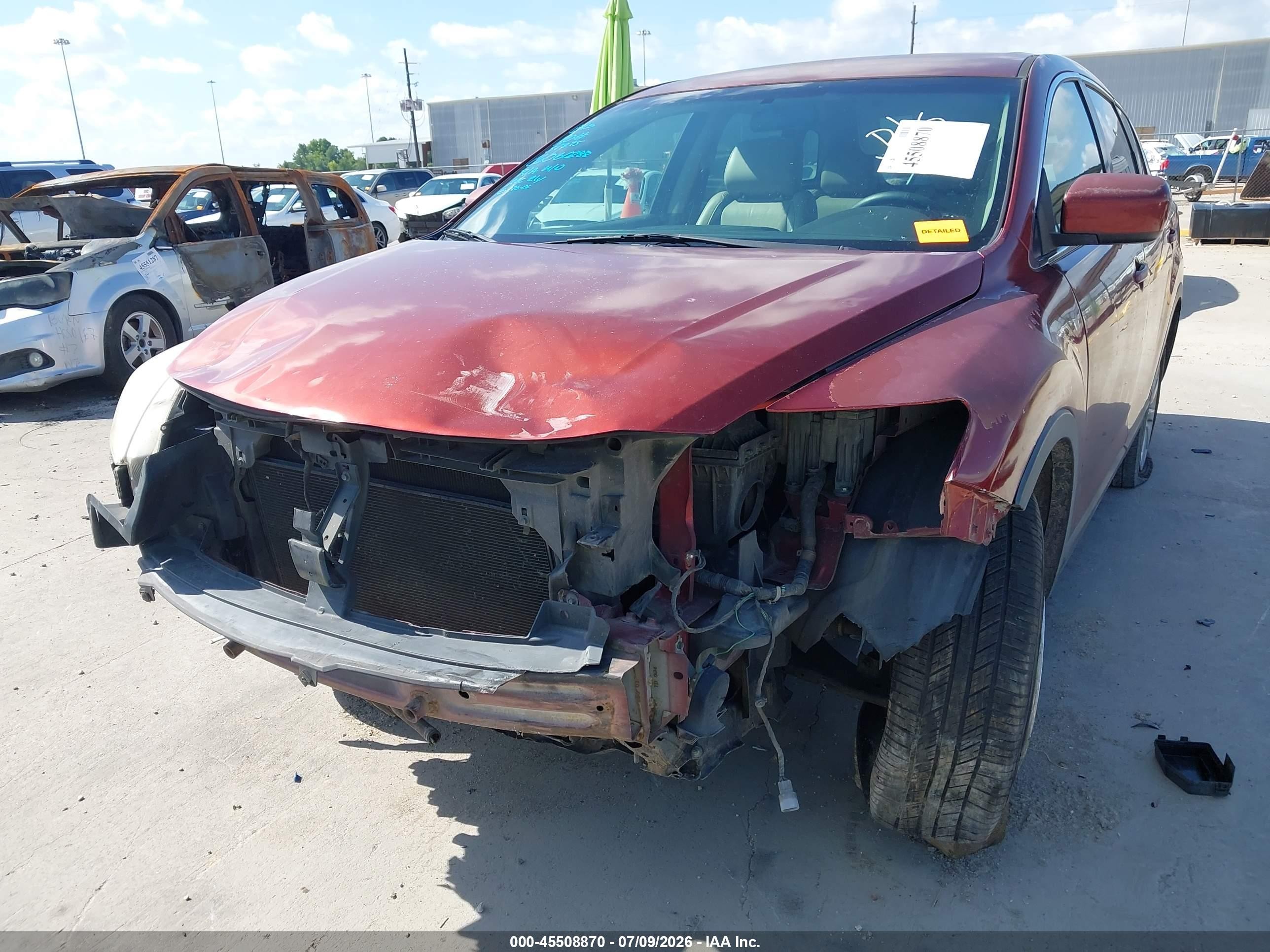 2008 Mazda Cx-9 Touring Red vin: JM3TB38A580161341