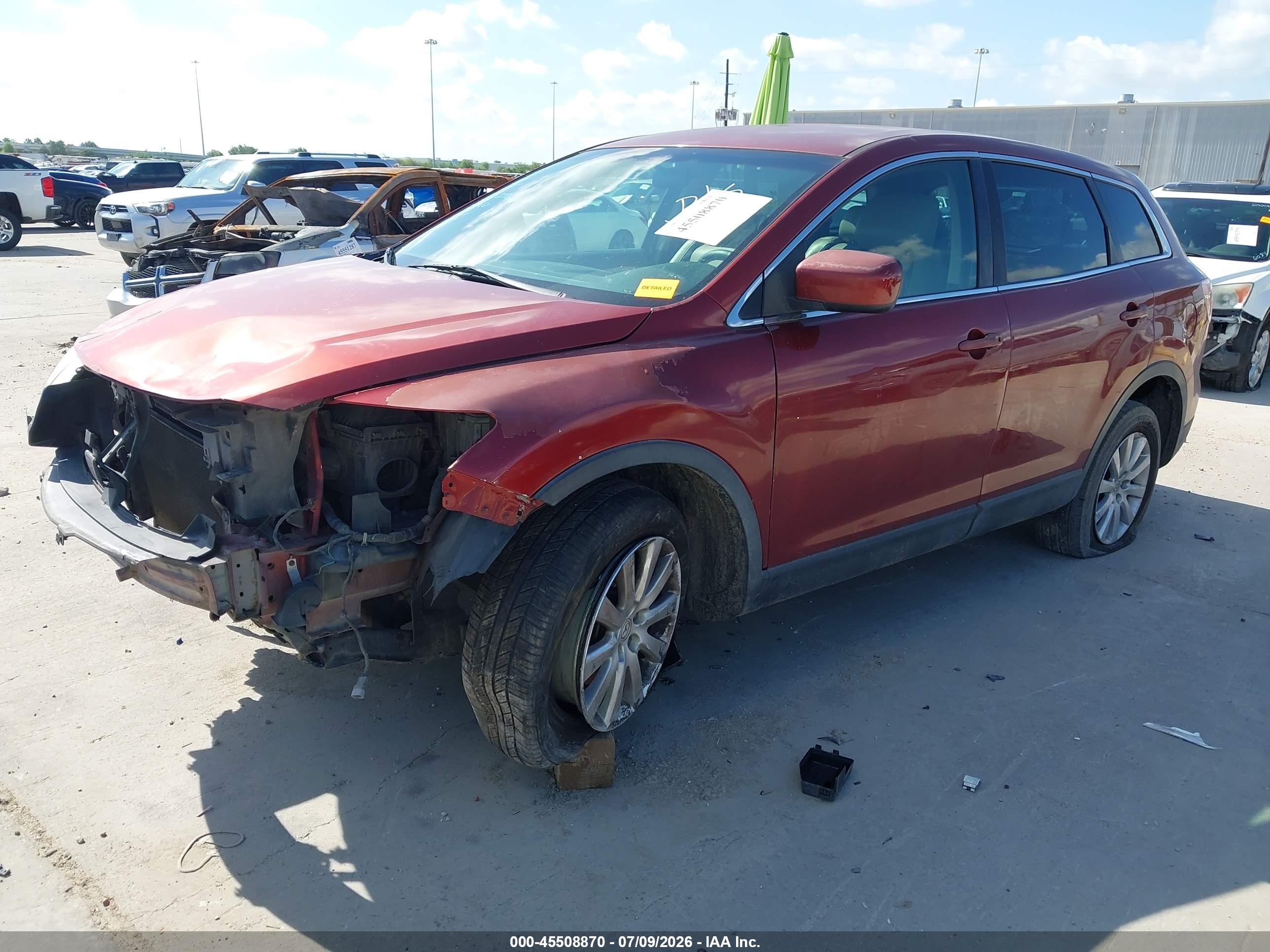 2008 Mazda Cx-9 Touring Red vin: JM3TB38A580161341
