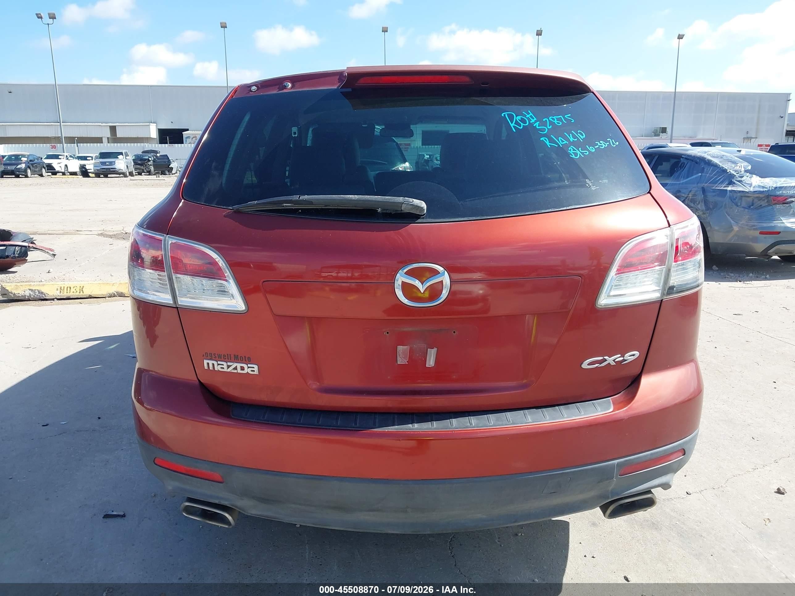 2008 Mazda Cx-9 Touring Red vin: JM3TB38A580161341
