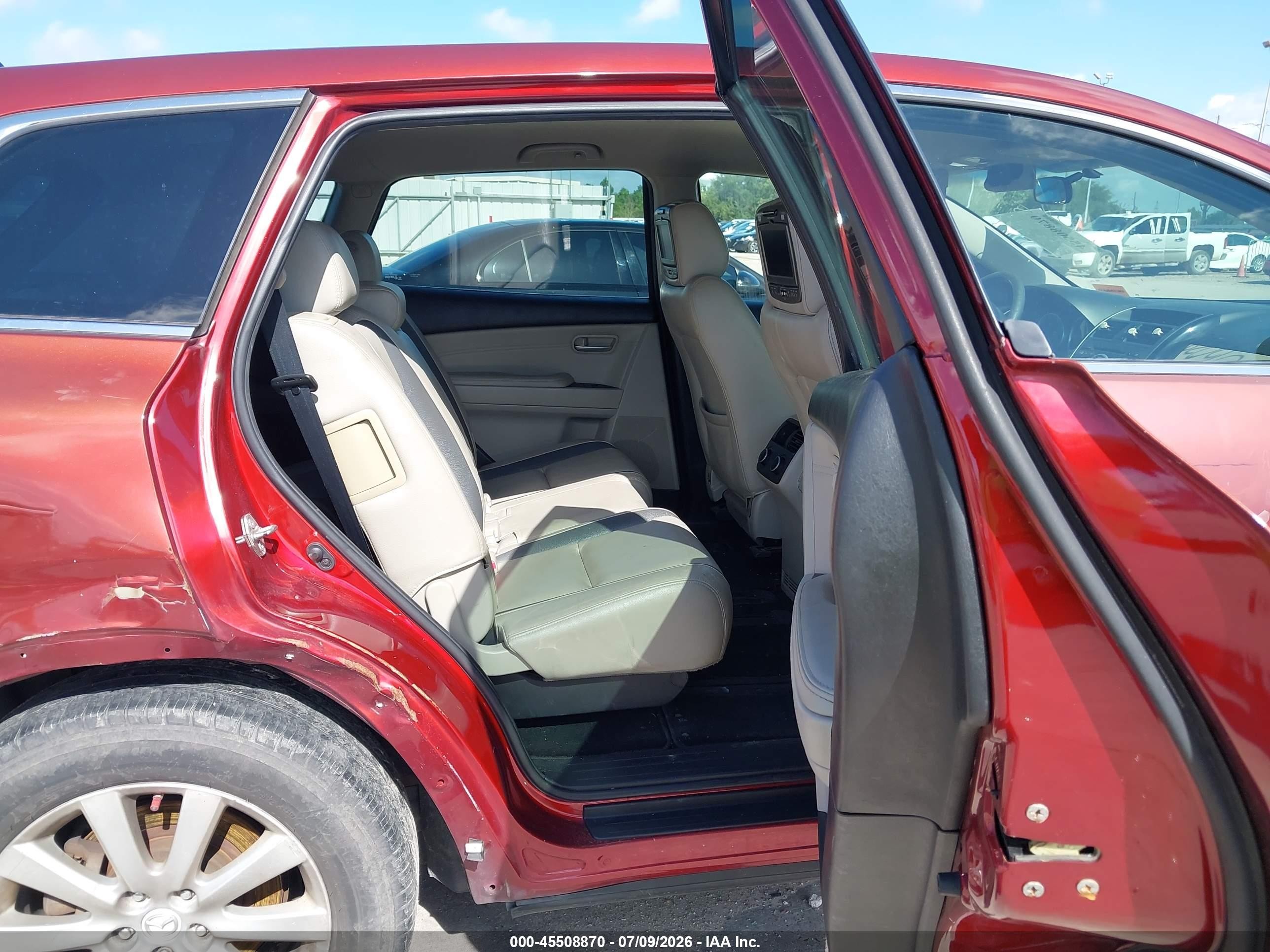 2008 Mazda Cx-9 Touring Red vin: JM3TB38A580161341