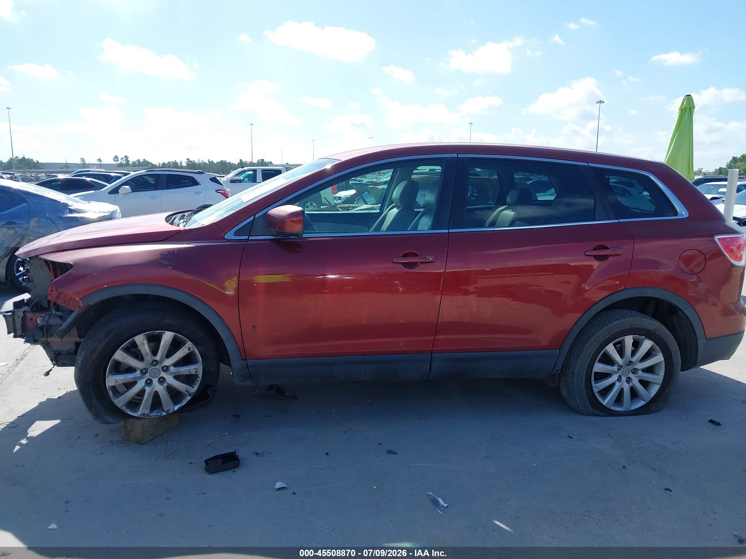 2008 Mazda Cx-9 Touring Red vin: JM3TB38A580161341