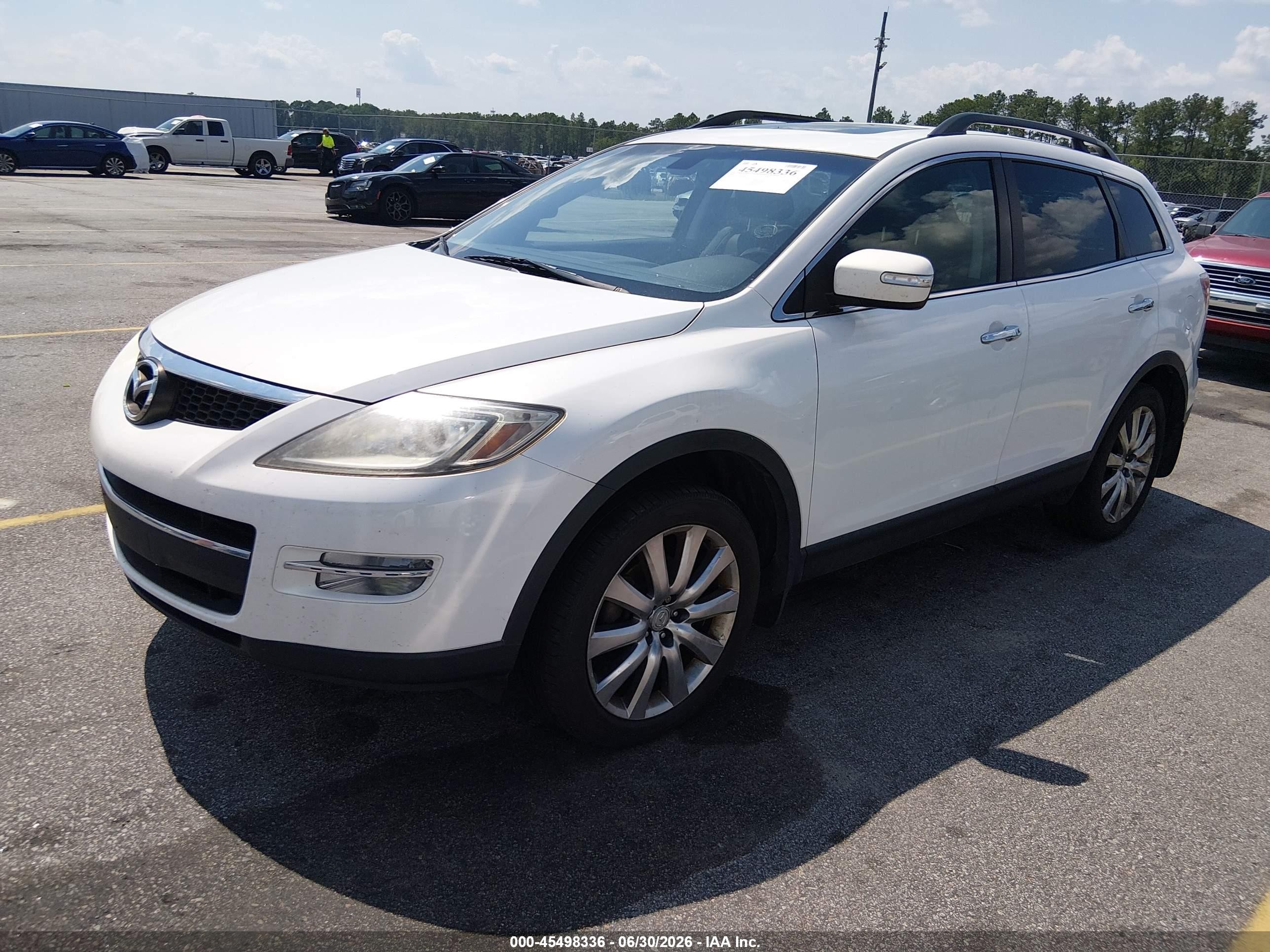 2009 Mazda Cx-9 Grand Touring White vin: JM3TB38A790178899