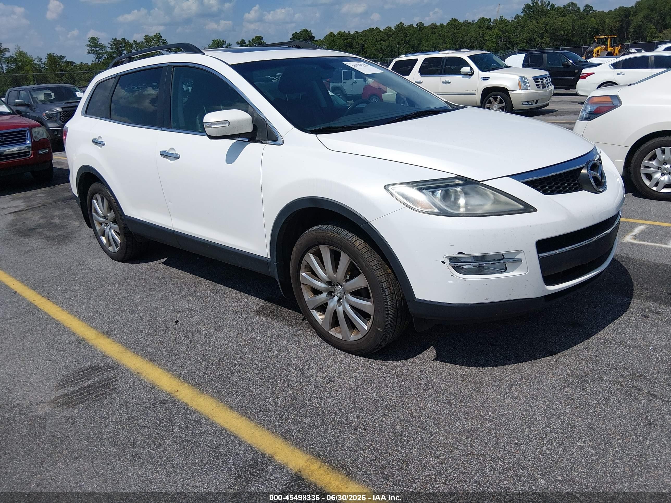 2009 Mazda Cx-9 Grand Touring White vin: JM3TB38A790178899
