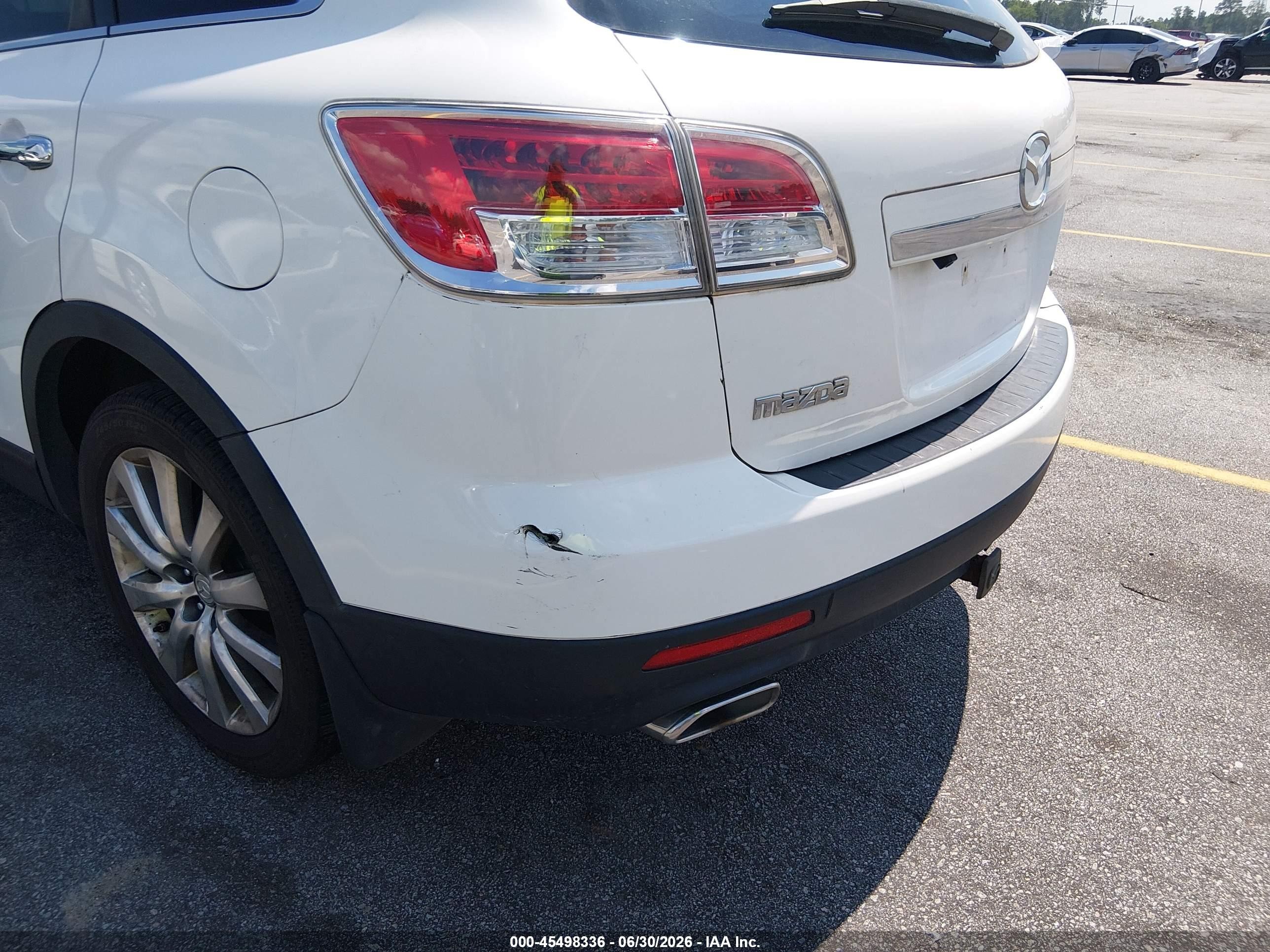 2009 Mazda Cx-9 Grand Touring White vin: JM3TB38A790178899