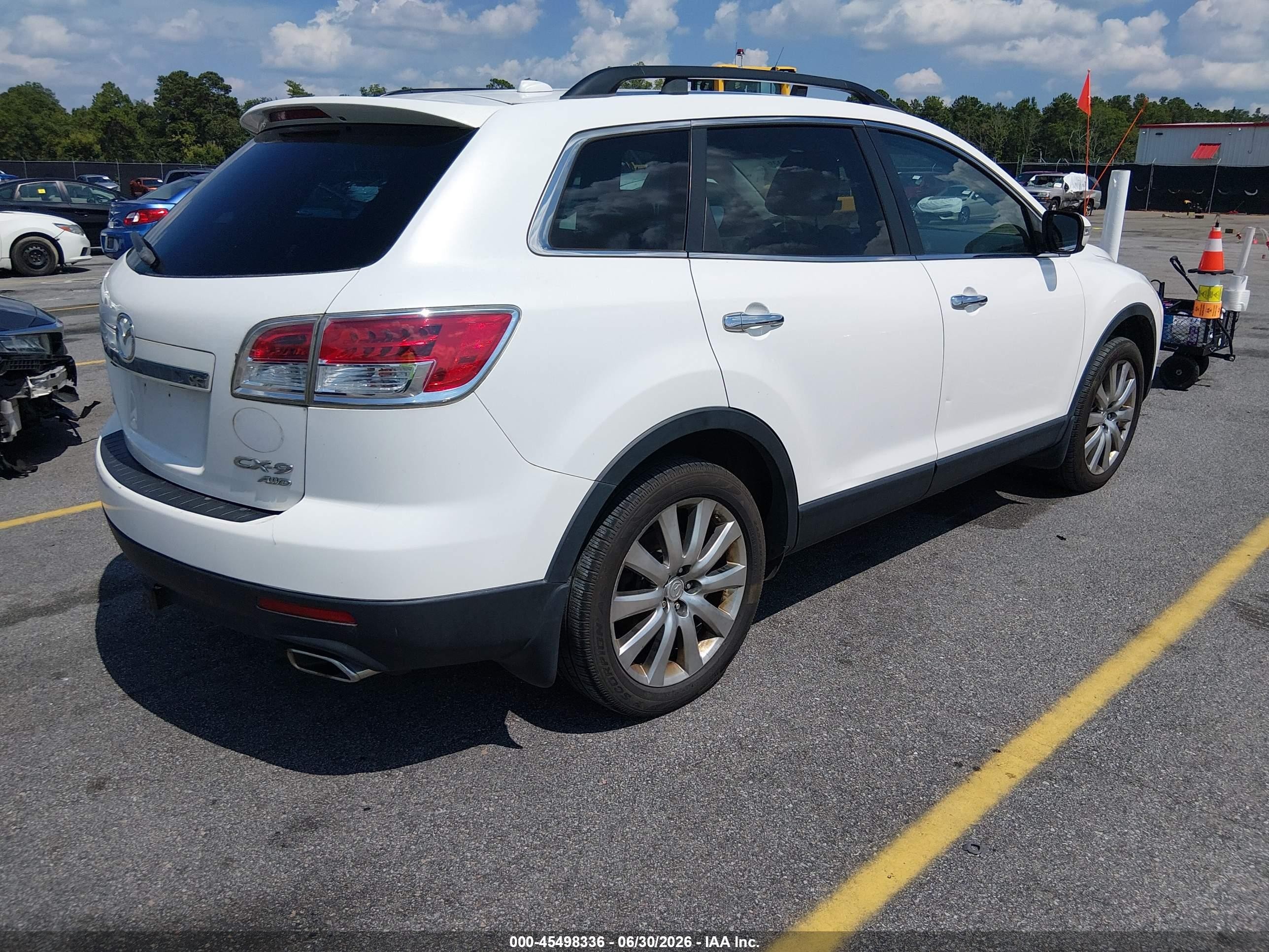 2009 Mazda Cx-9 Grand Touring White vin: JM3TB38A790178899