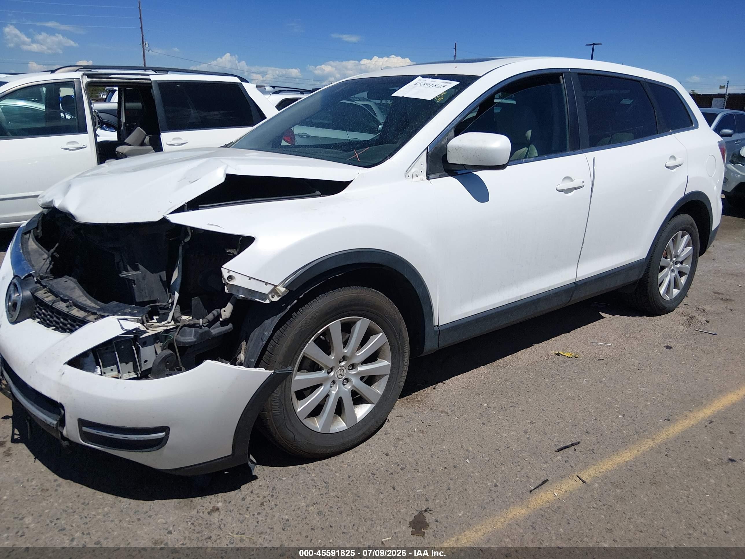 2009 Mazda Cx-9 Touring White vin: JM3TB38A890178099