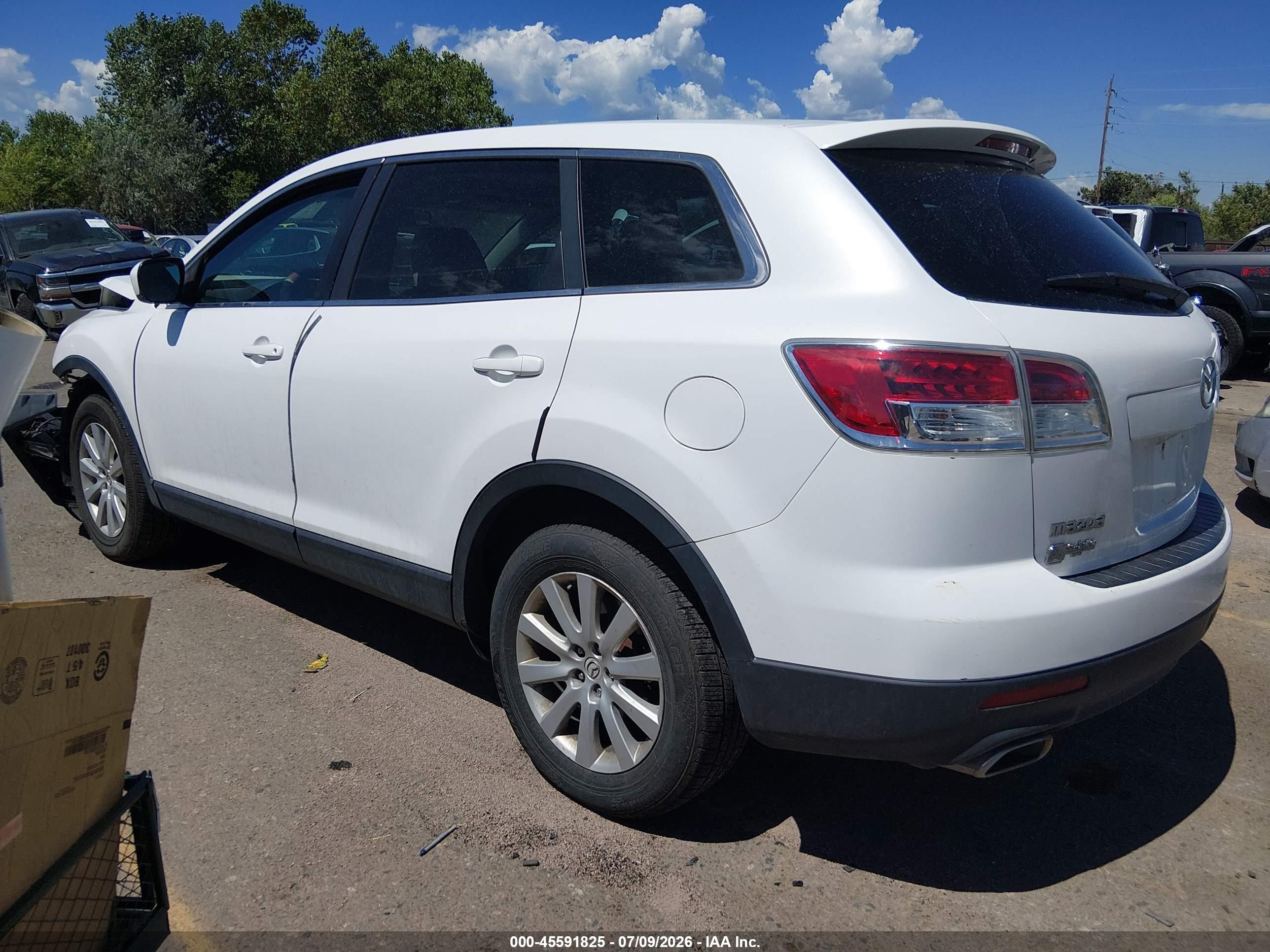 2009 Mazda Cx-9 Touring White vin: JM3TB38A890178099