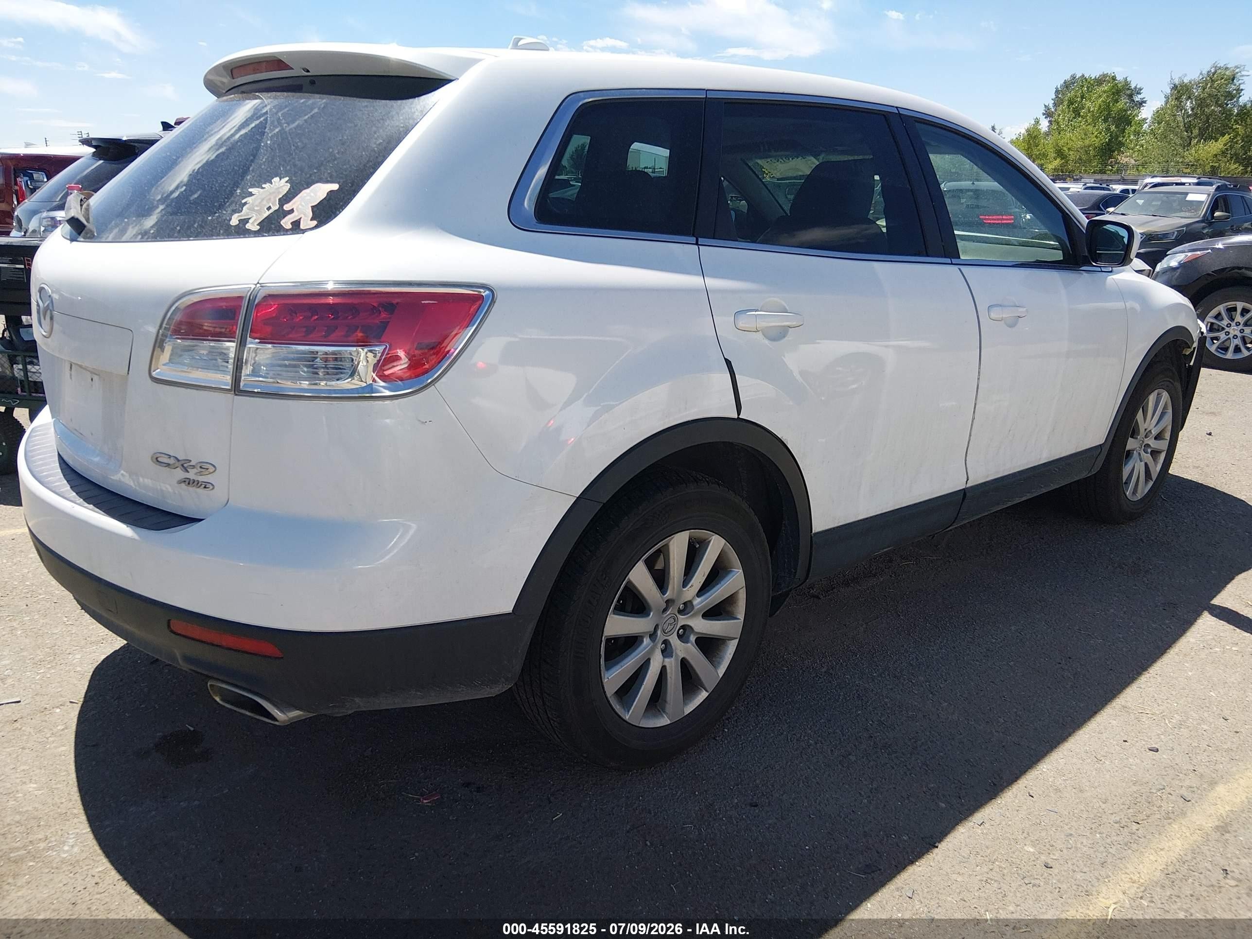 2009 Mazda Cx-9 Touring White vin: JM3TB38A890178099