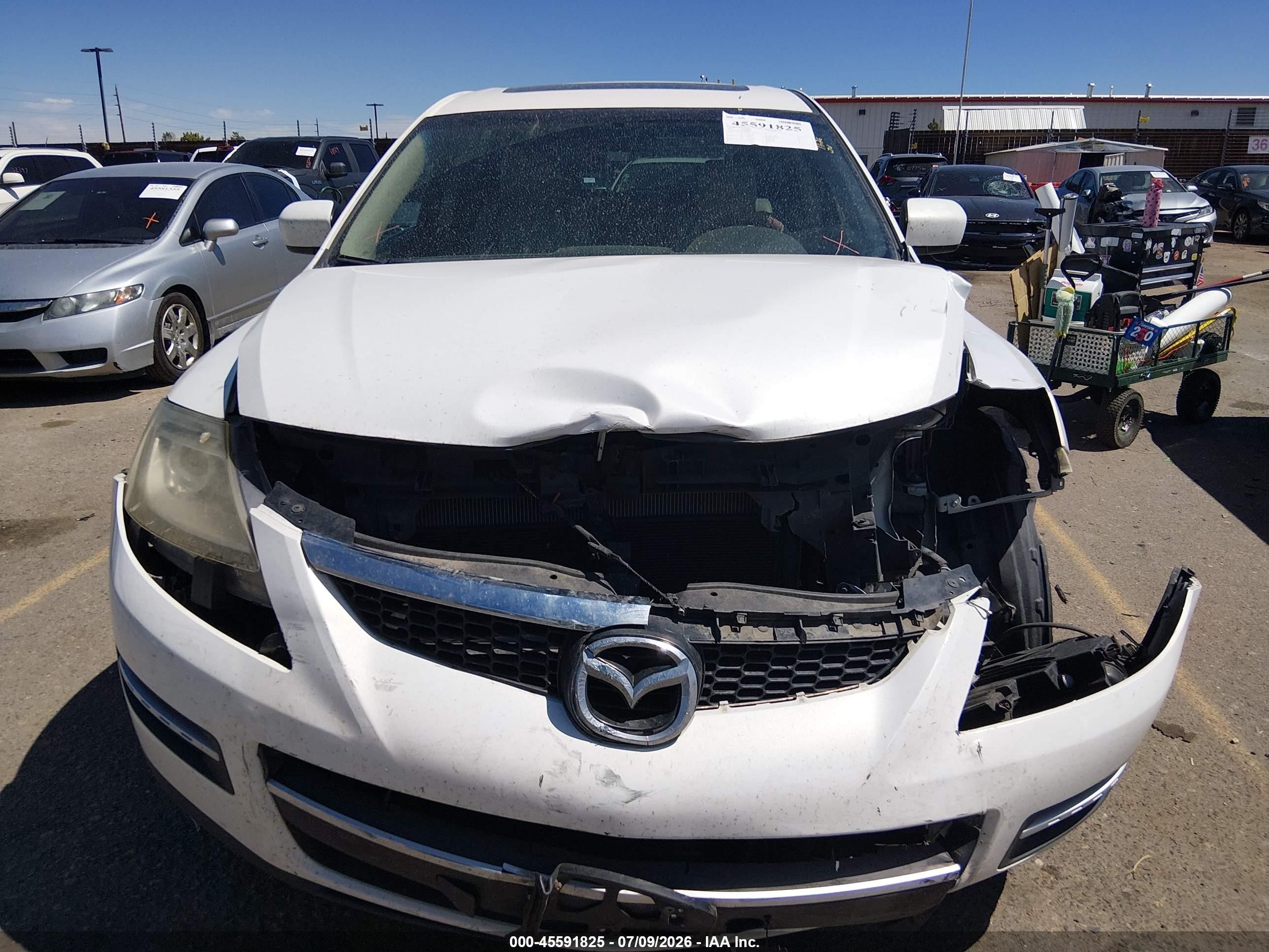 2009 Mazda Cx-9 Touring White vin: JM3TB38A890178099